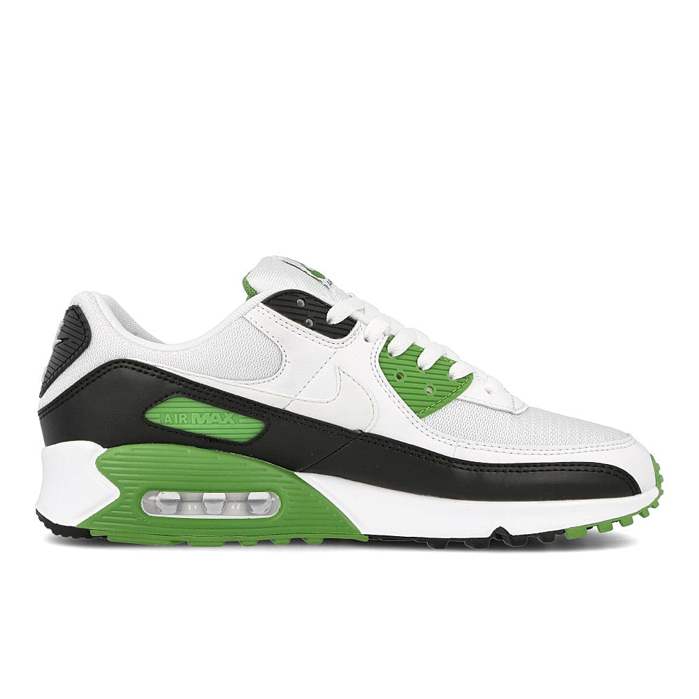 Nike air max 90 White-White - Chlorophyll - Black Low Top Sneakers Silhouette | Overkill