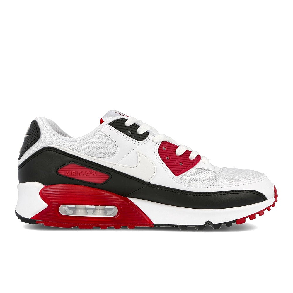 Nike air max 90 White / White - New Maroon - Black Material | Overkill