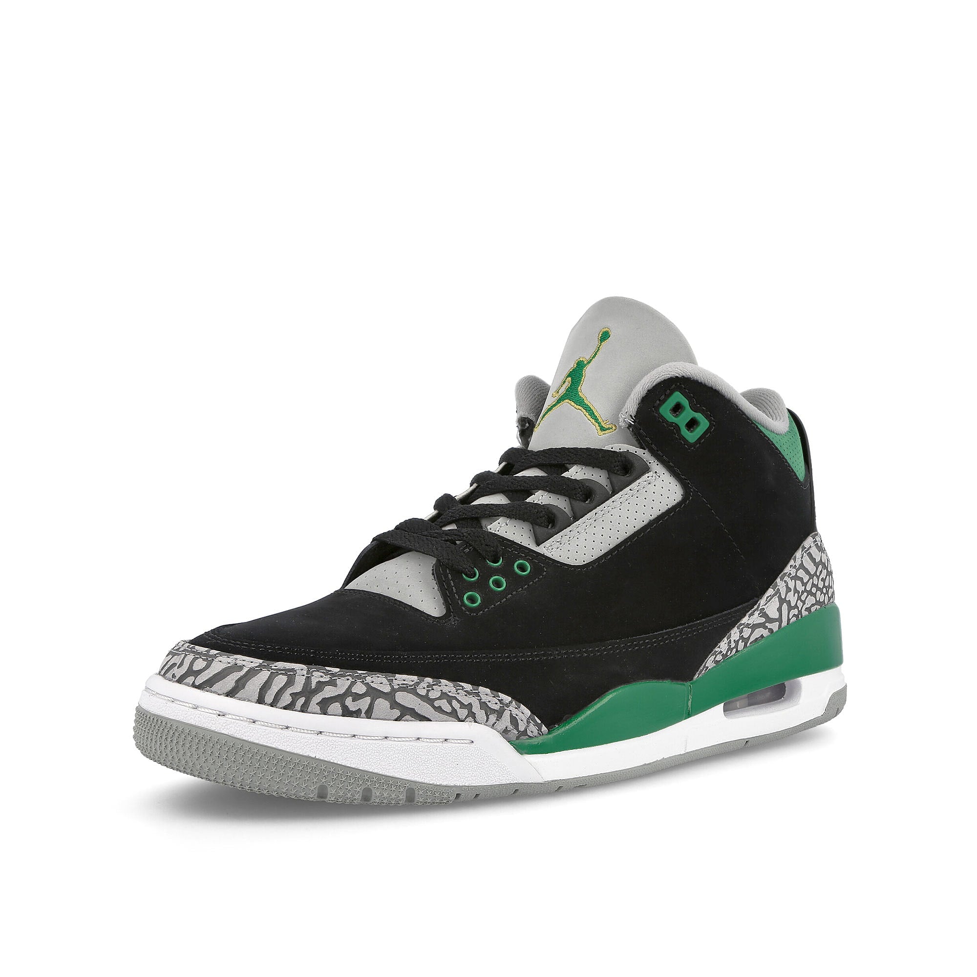 Jordan Air Jordan 3 Retro Black / Pine Green - Silver - White Detailfoto | Overkill