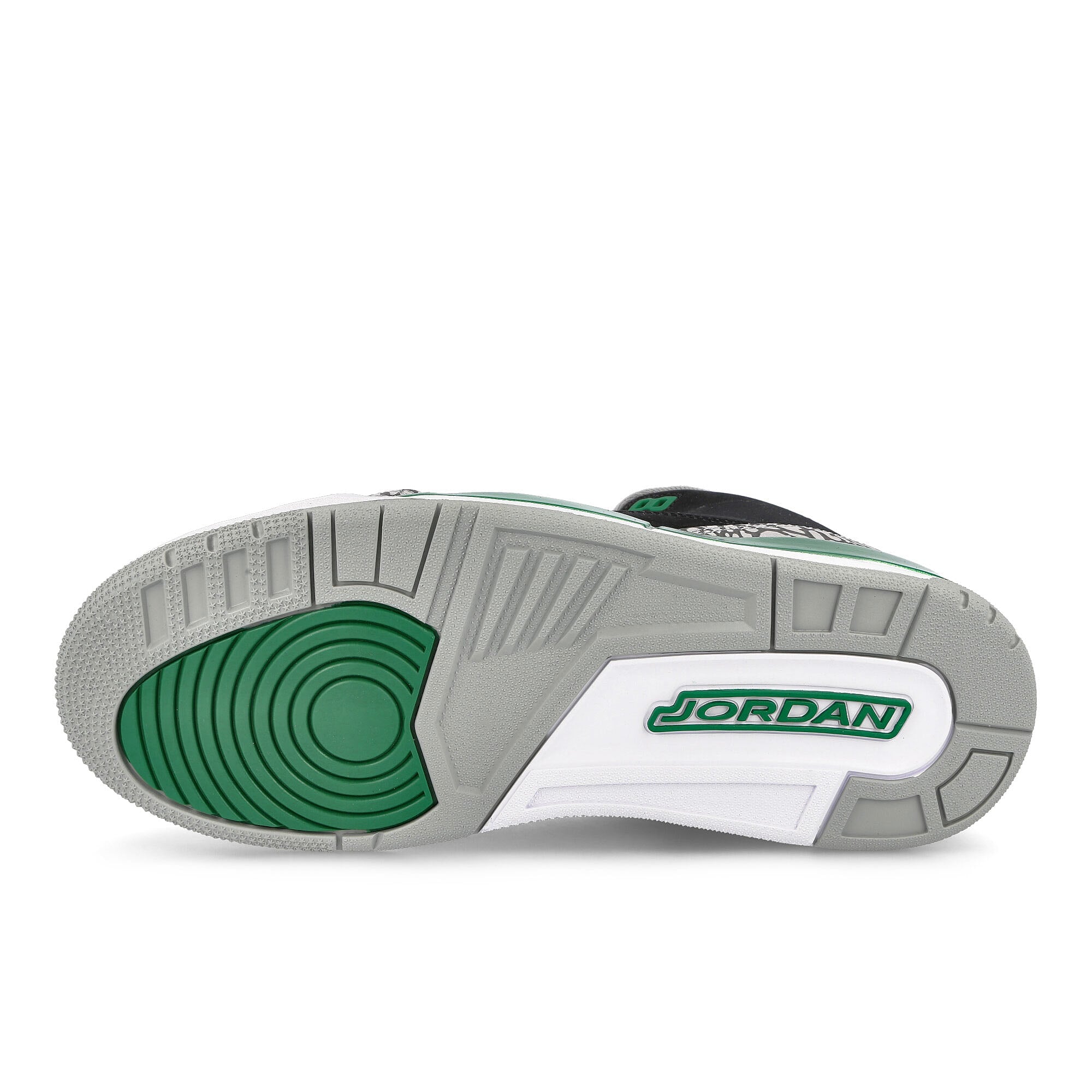 Jordan Air Jordan 3 Retro Black / Pine Green - Silver - White Detail view 2 | Overkill