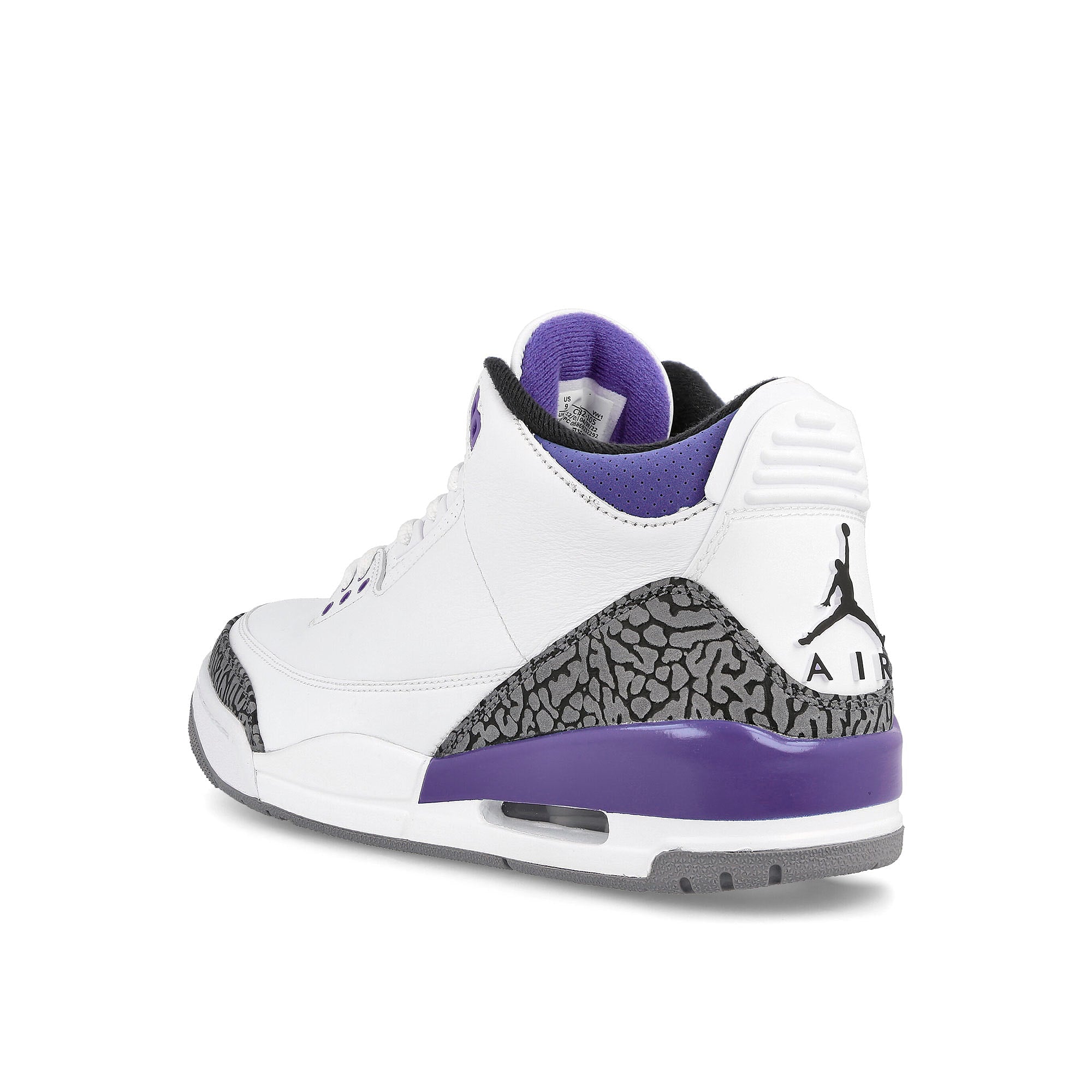 Jordan Air Jordan 3 Retro White / Black - Dark Iris - Cement Grey Mid Top Sneakers Material | Overkill