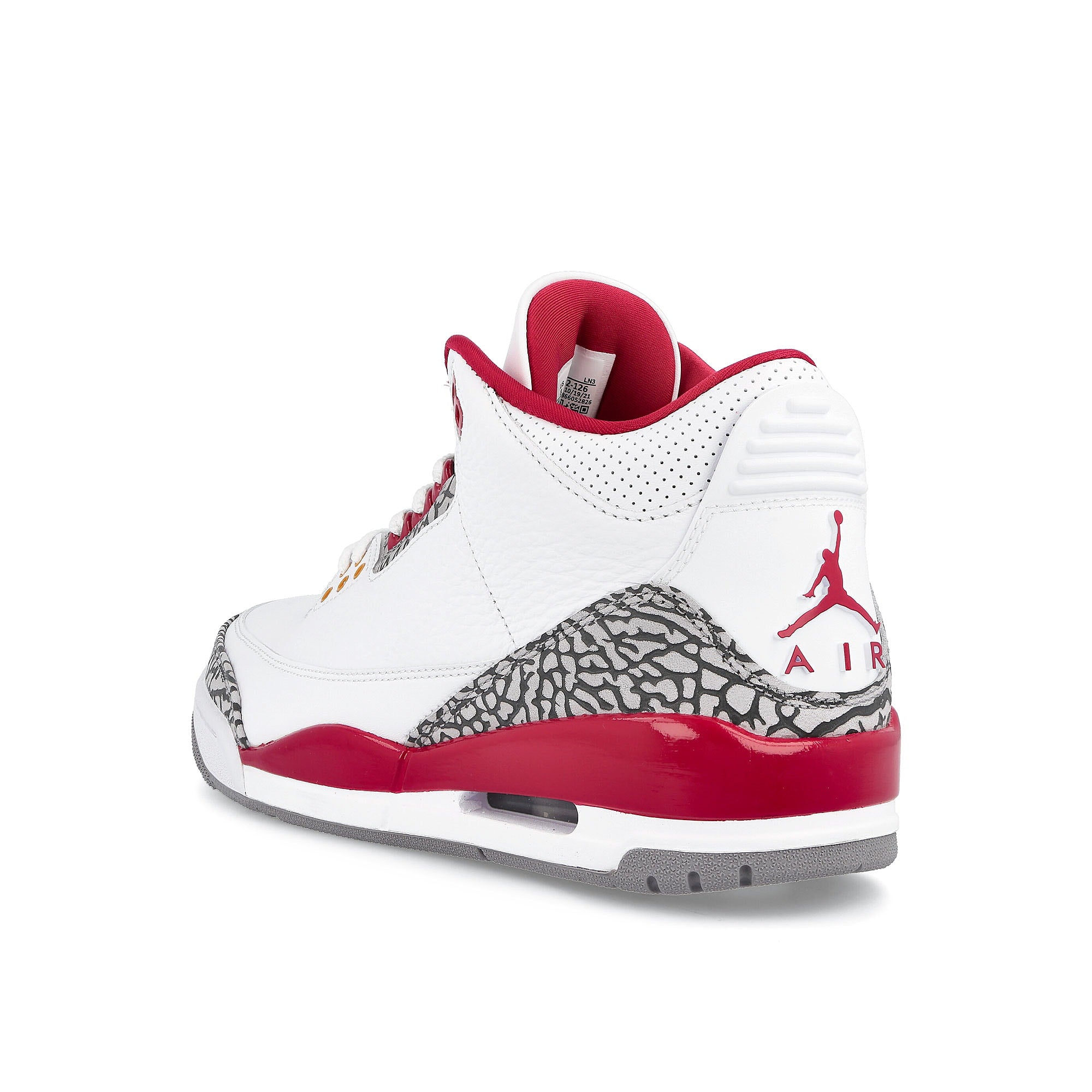 Jordan Air Jordan 3 Retro White / Light Curry - Cardinal Red Close-up | Overkill