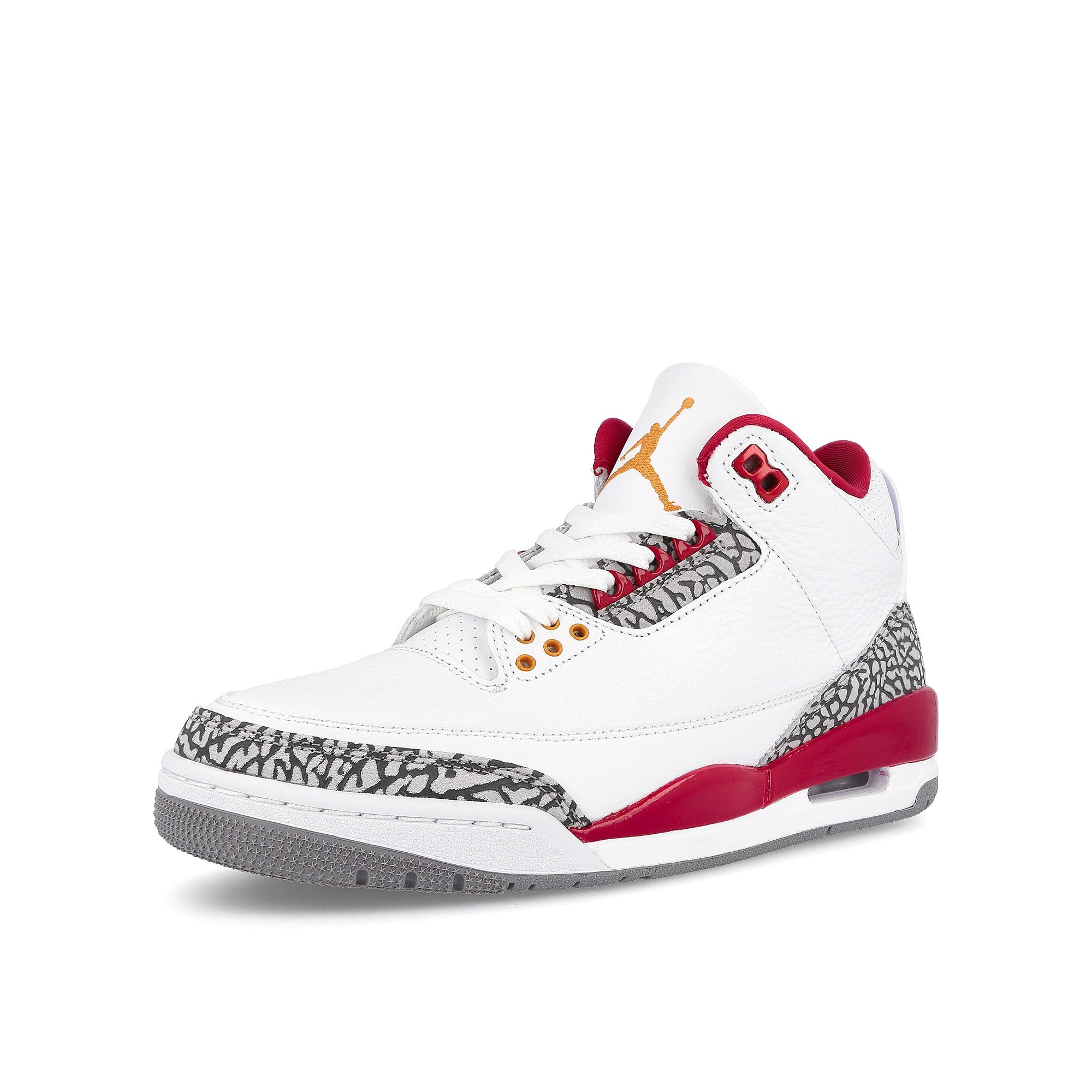 Jordan Air Jordan 3 Retro White / Light Curry - Cardinal Red Detailfoto | Overkill