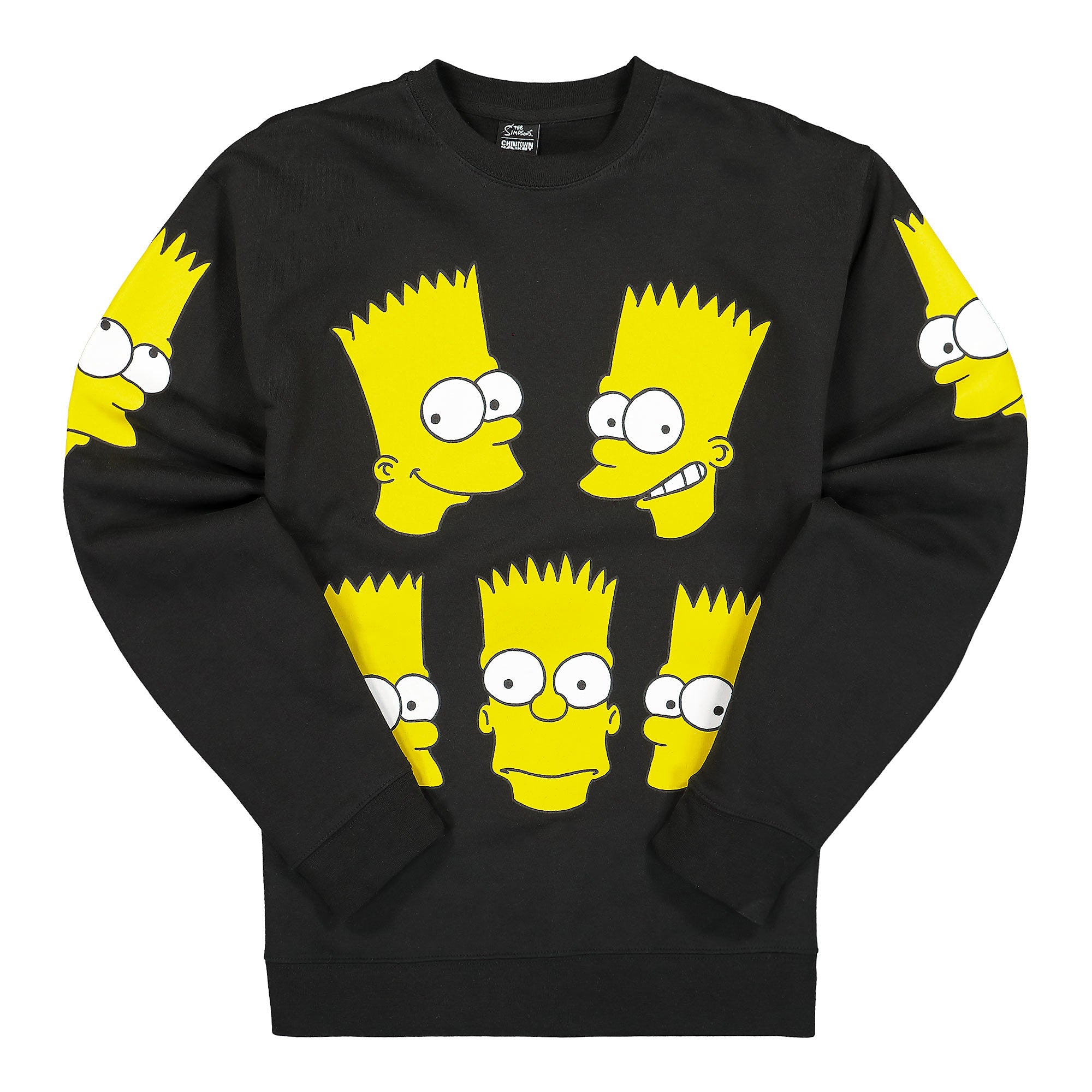 Chinatown Market The Simpsons x Chinatown Market Classic Bart Crewneck Sweatshirt Black Sweatshirts CTM1960083 / 0001 | Overkill