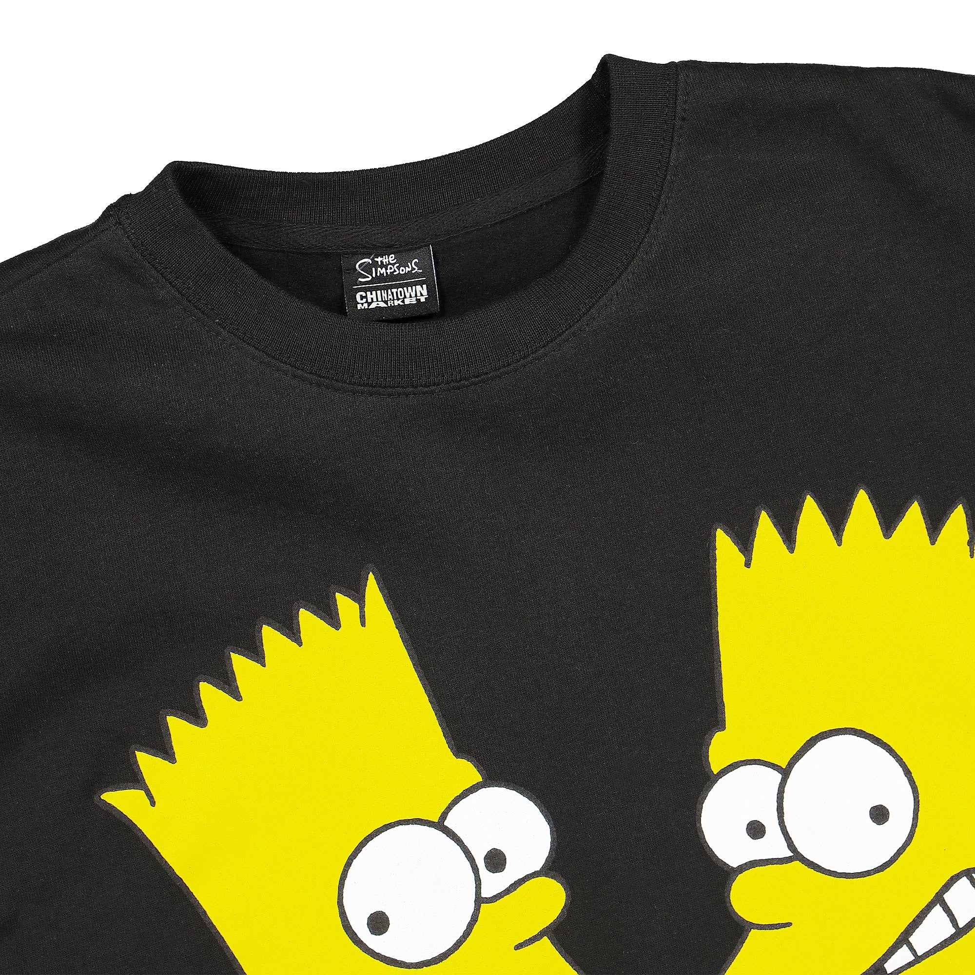 Chinatown Market The Simpsons x Chinatown Market Classic Bart Crewneck Sweatshirt Black Sweatshirts Close-up | Overkill