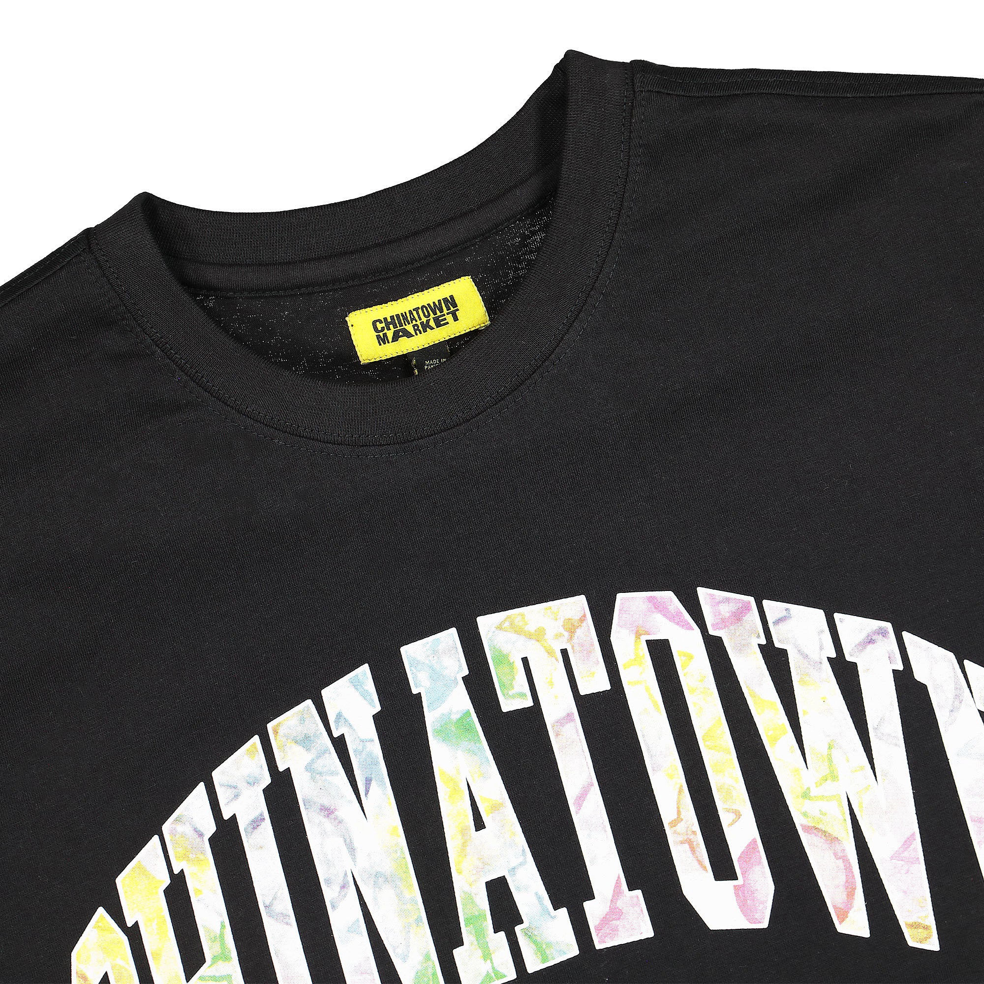 Chinatown Market Watercolor Arc Tee Black T-Shirts Close-up | Overkill
