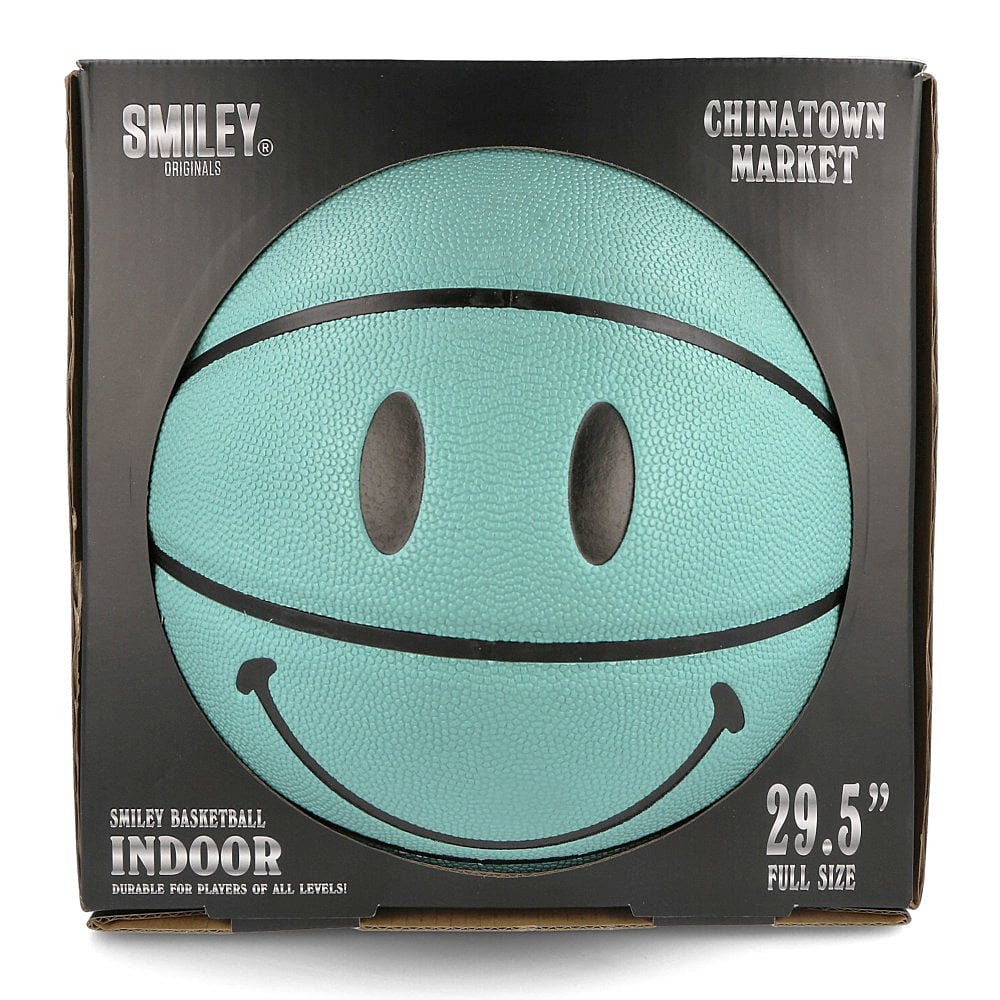 Chinatown Market Smiley Breakfast Basketball Teal Basketballs Close-up | Overkill