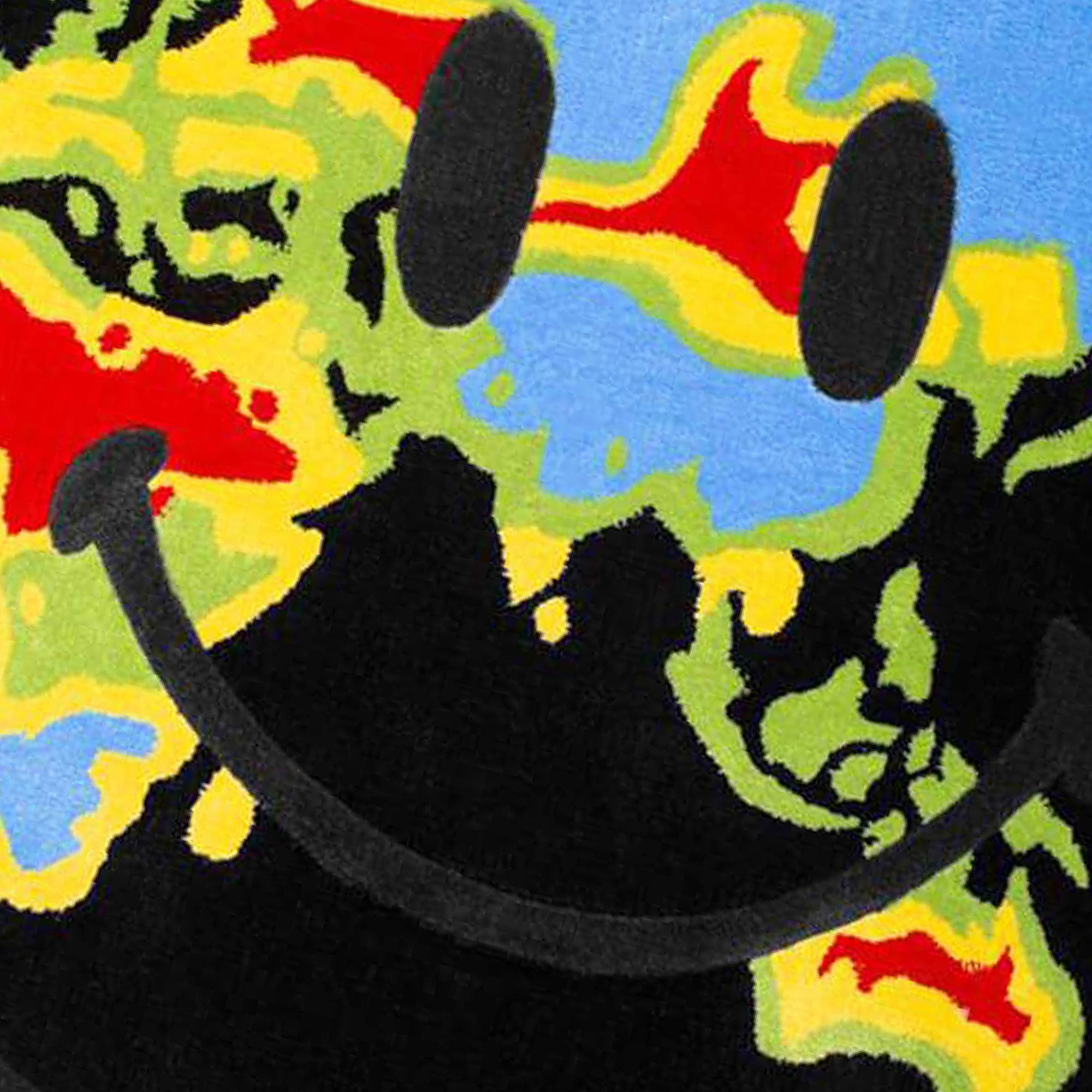 Market Smiley Rug Eastern Hemisphere 4 FT Black Carpets Material | Overkill