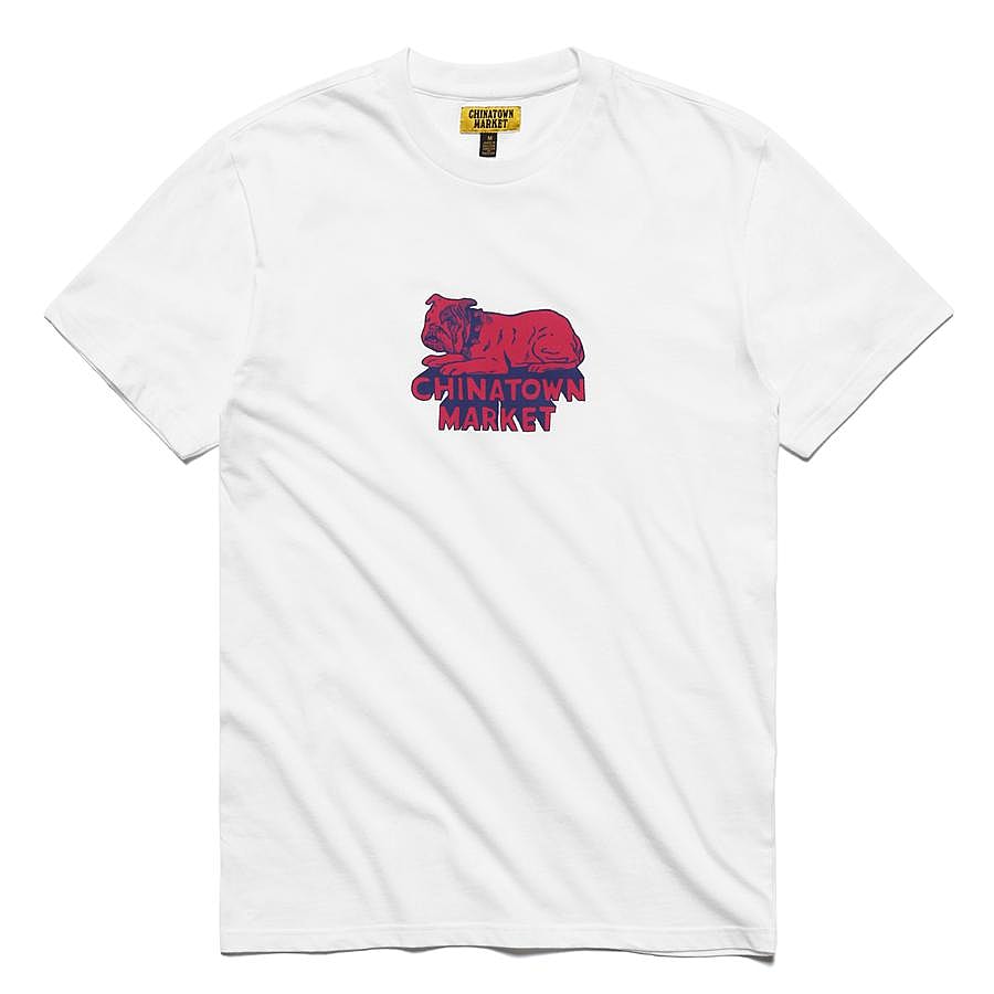 Chinatown Market Bulldog Tee White T-Shirts CTMF18-DTS | Overkill