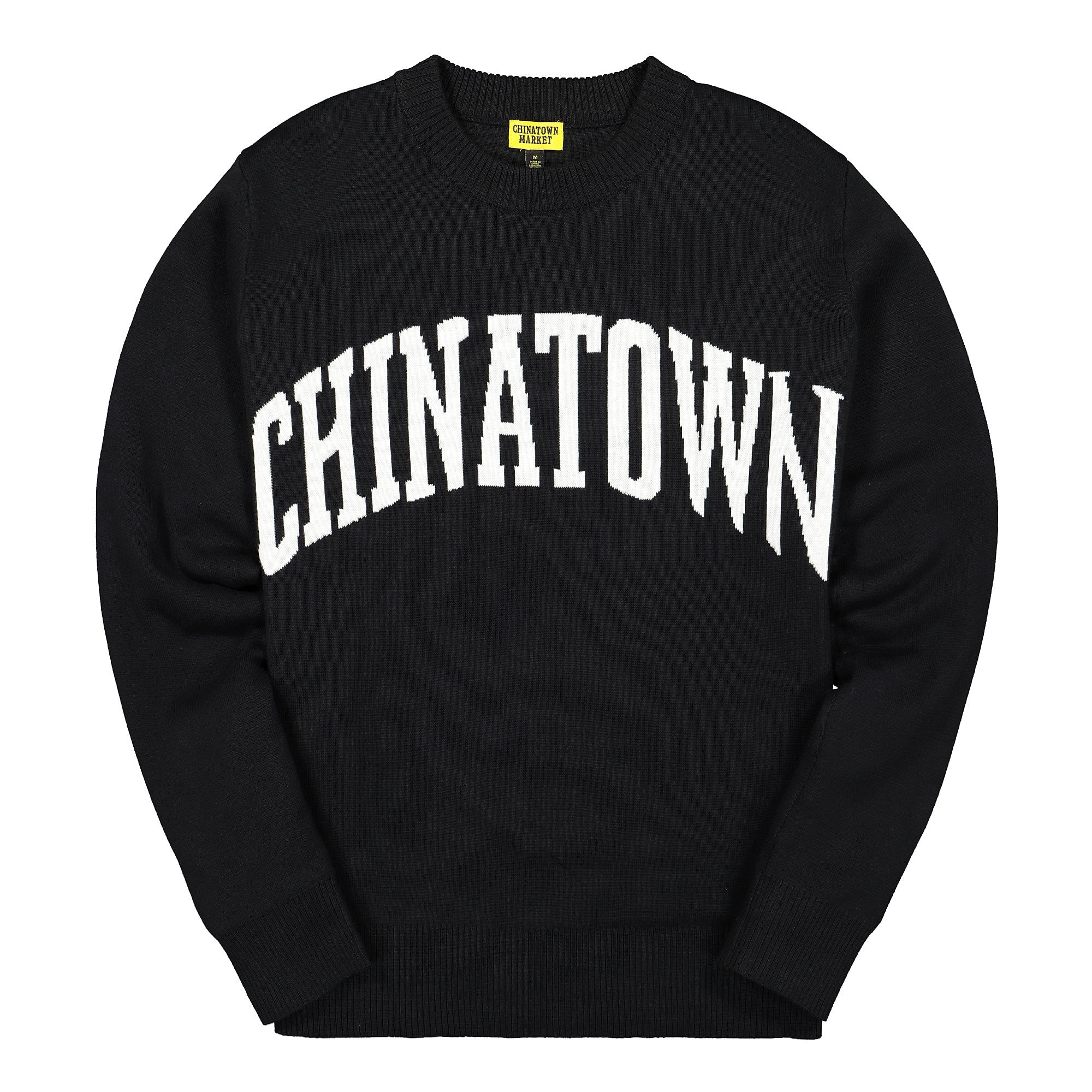 Chinatown Market Arch Jacquard Knit Sweatshirt Black Sweatshirts CTMF19-AJSW | Overkill