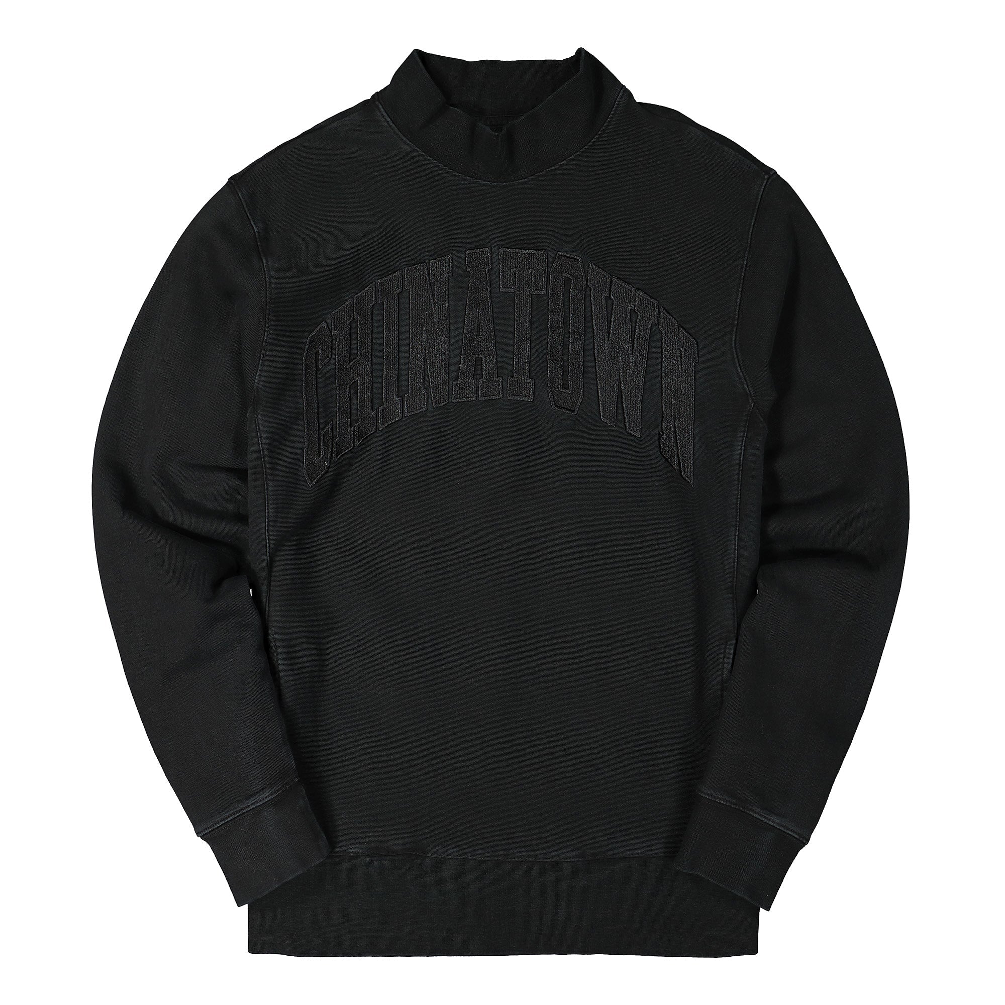 Chinatown Market Arch Mock Crewneck Black Sweatshirts CTMF19-AMCR | Overkill
