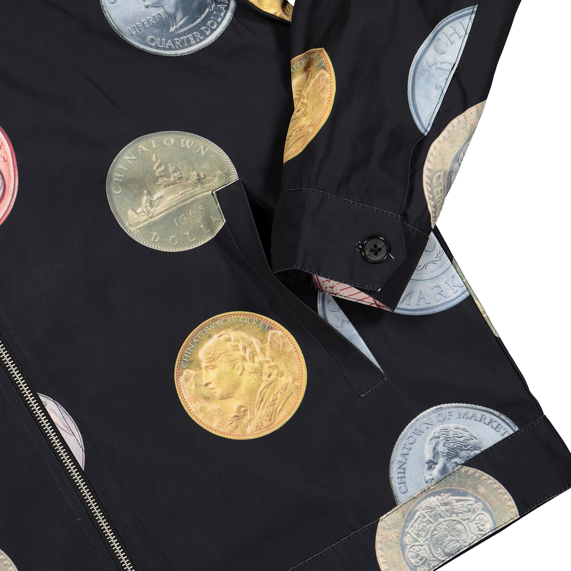 Market Coins Work Jacket Black Jackets Close-up | Overkill