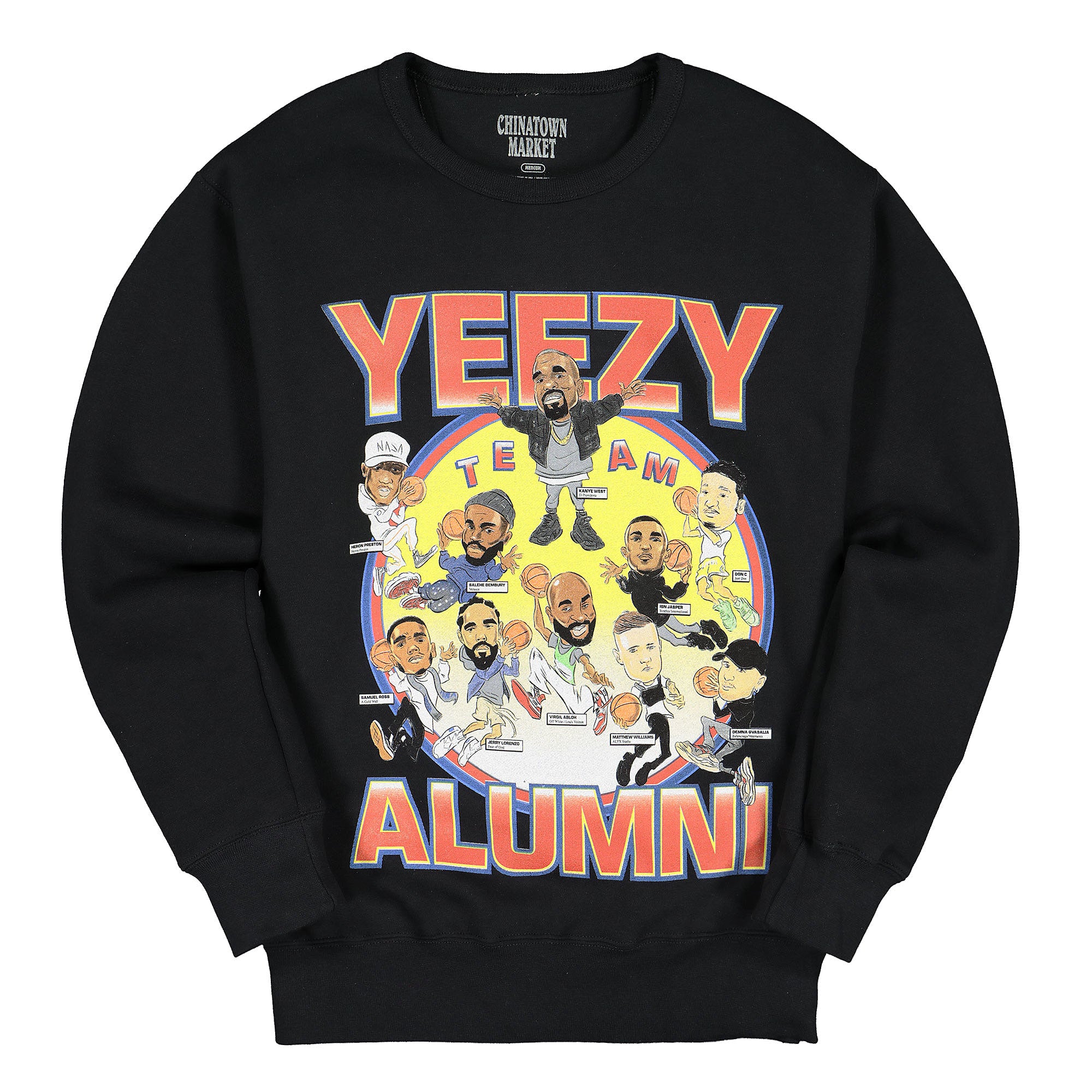 Chinatown Market Alumni Crewneck Black Sweatshirts CTMQS-YACN-B | Overkill