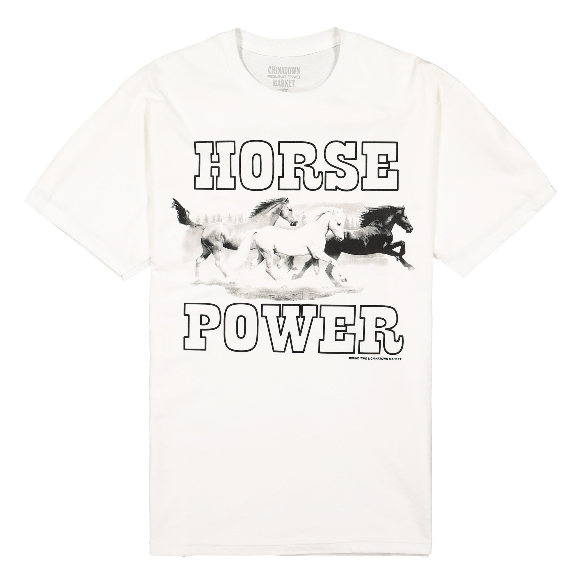 Chinatown Market Round Two UV Horse Power T-Shirt White T-Shirts CTMR2-UVHPT | Overkill
