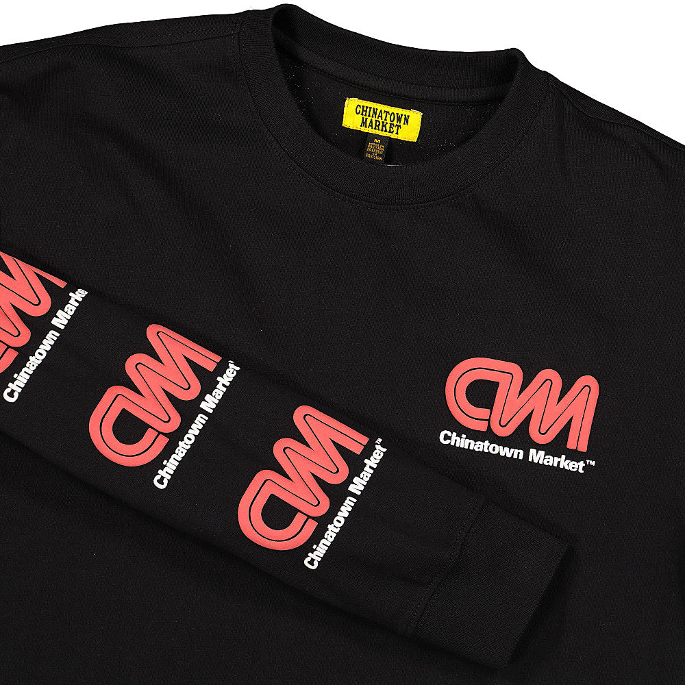Chinatown Market Most Trusted Long Sleeve Tee Black T-Shirts Close-up | Overkill