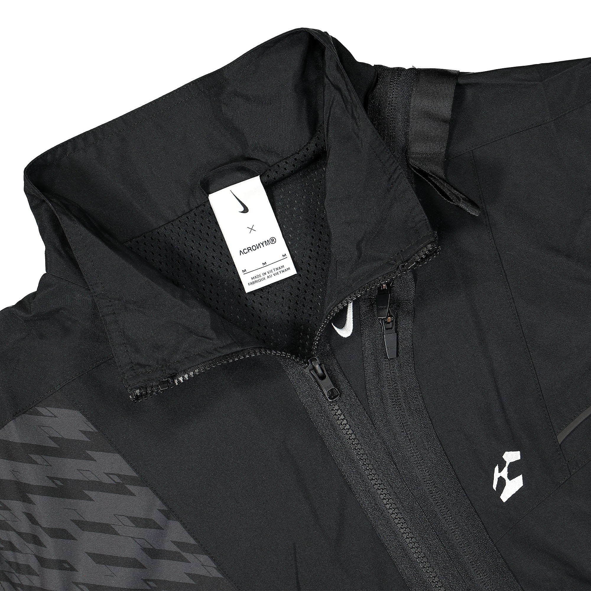 Nike Acronym x Nike NRG CS Woven Jacket Black / Black Jackets Close-up | Overkill