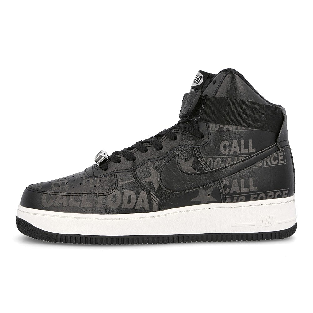 Nike air force 1 hi 07 premium Black-Black - Sail - Vast Grey Low Top Sneakers CU1414 001 | Overkill
