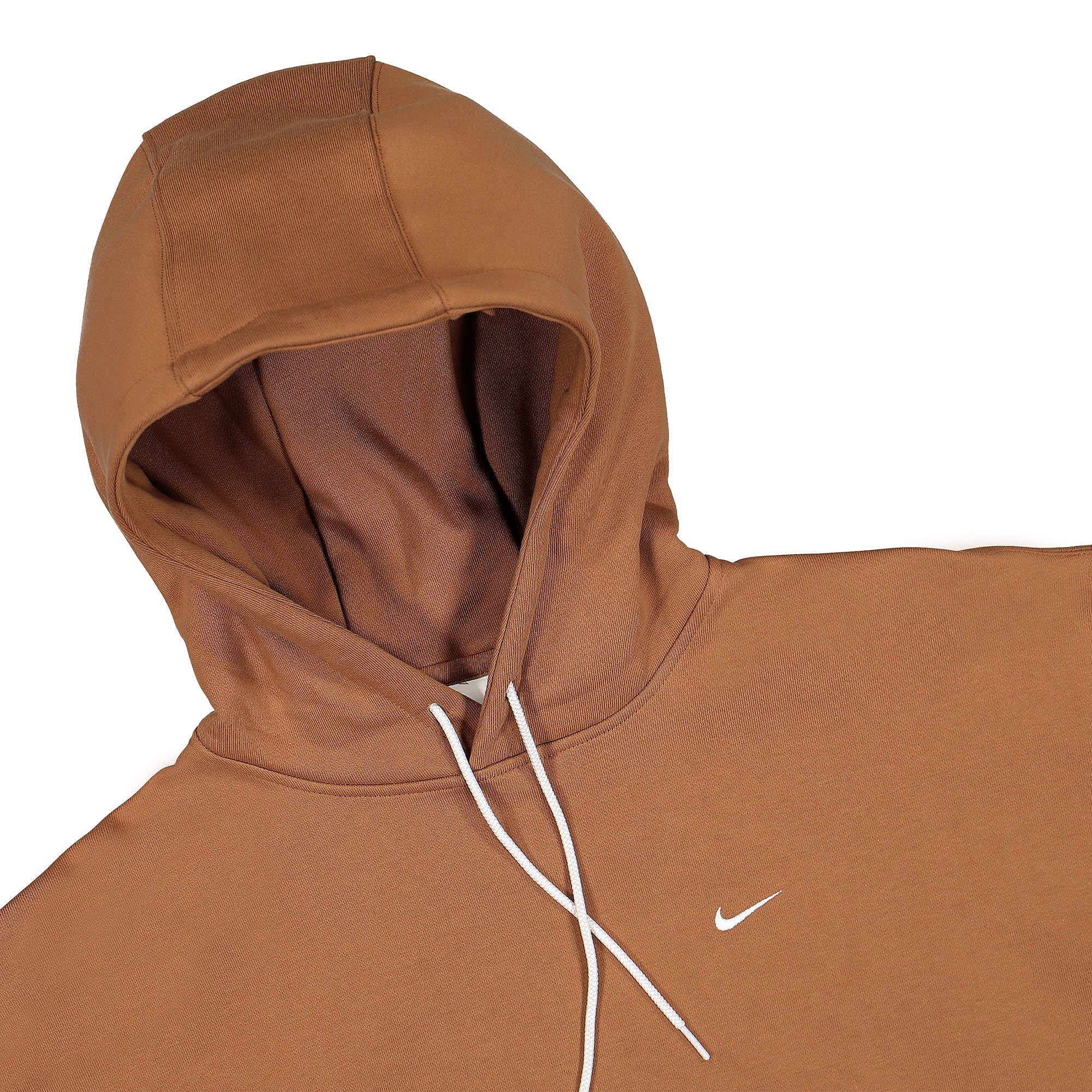 Nike Solo Swoosh Fleece Hoodie Ale Brown / White Hoodies Close-up | Overkill