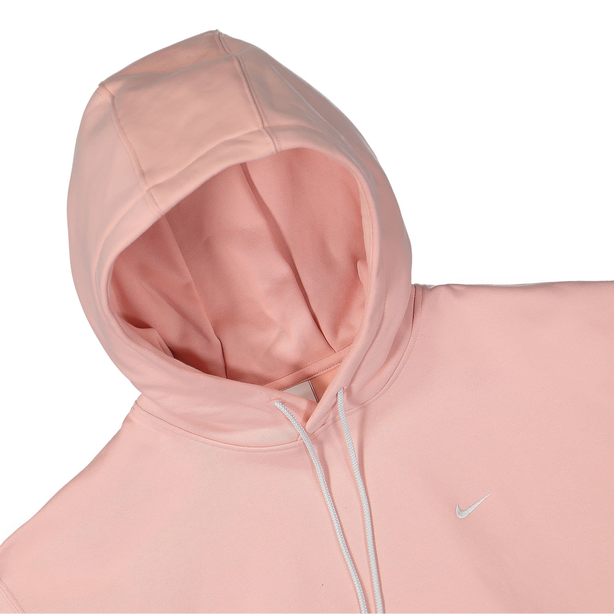Nike NK Solo Swoosh Fleece Hoodie Bleached Coral / White Hoodies Close-up | Overkill