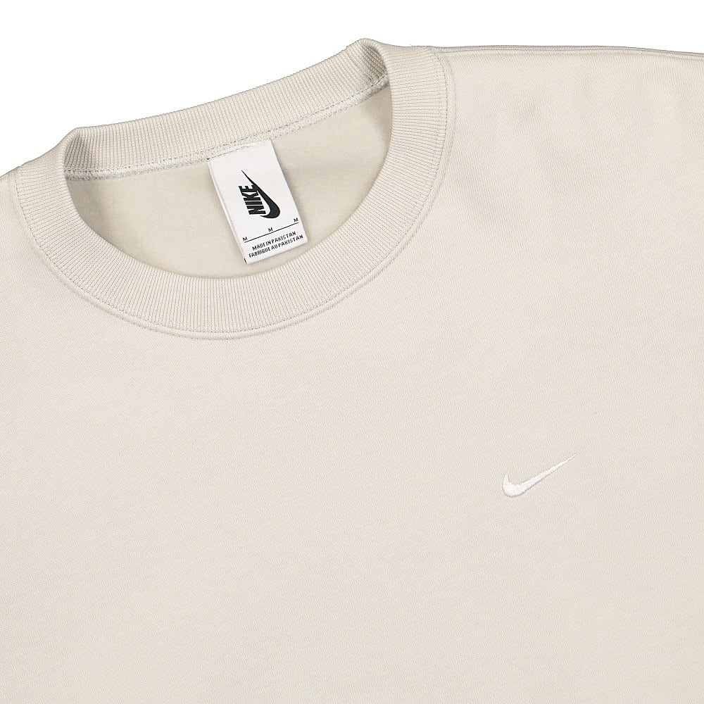 Nike NRG Solo Swoosh Fleece Crew Light Bone / White Sweatshirts Close-up | Overkill