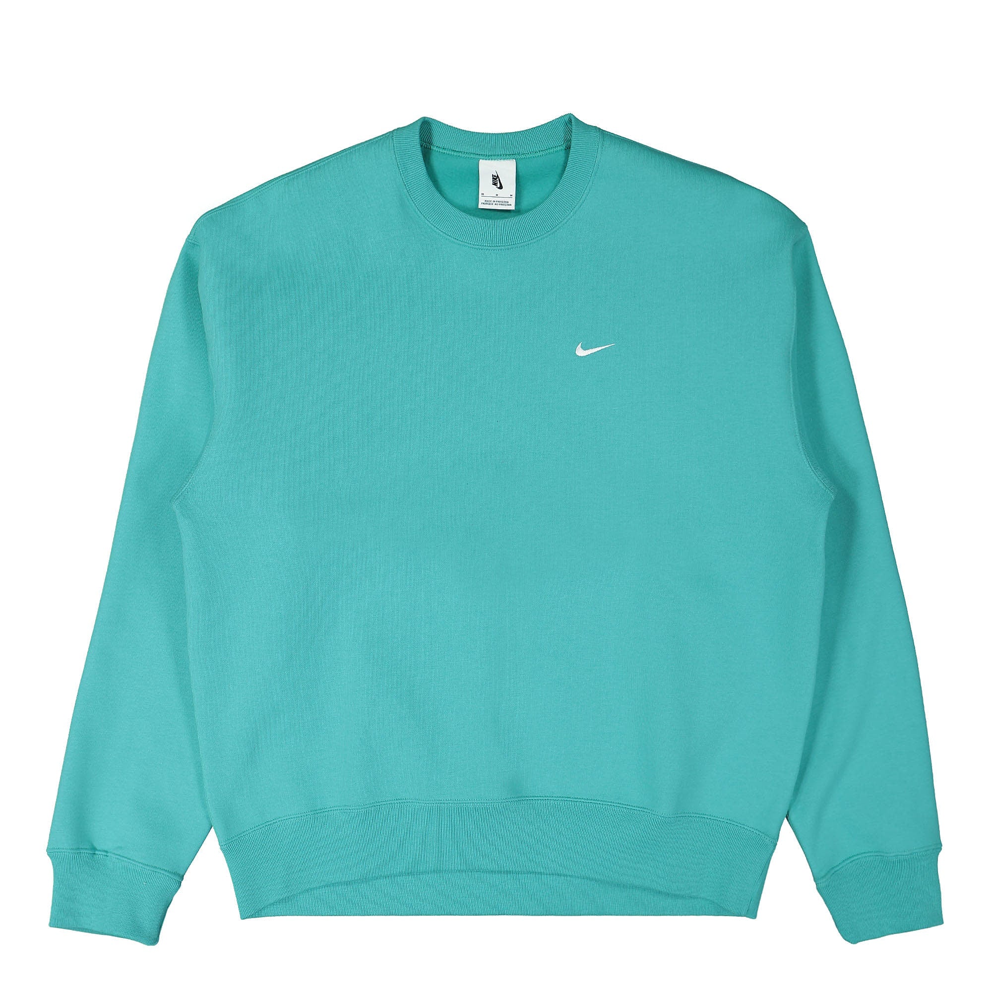 Nike NK Solo Swoosh Fleece Sweatshirt Washed Teal / White Sweatshirts CV0554 393 | Overkill