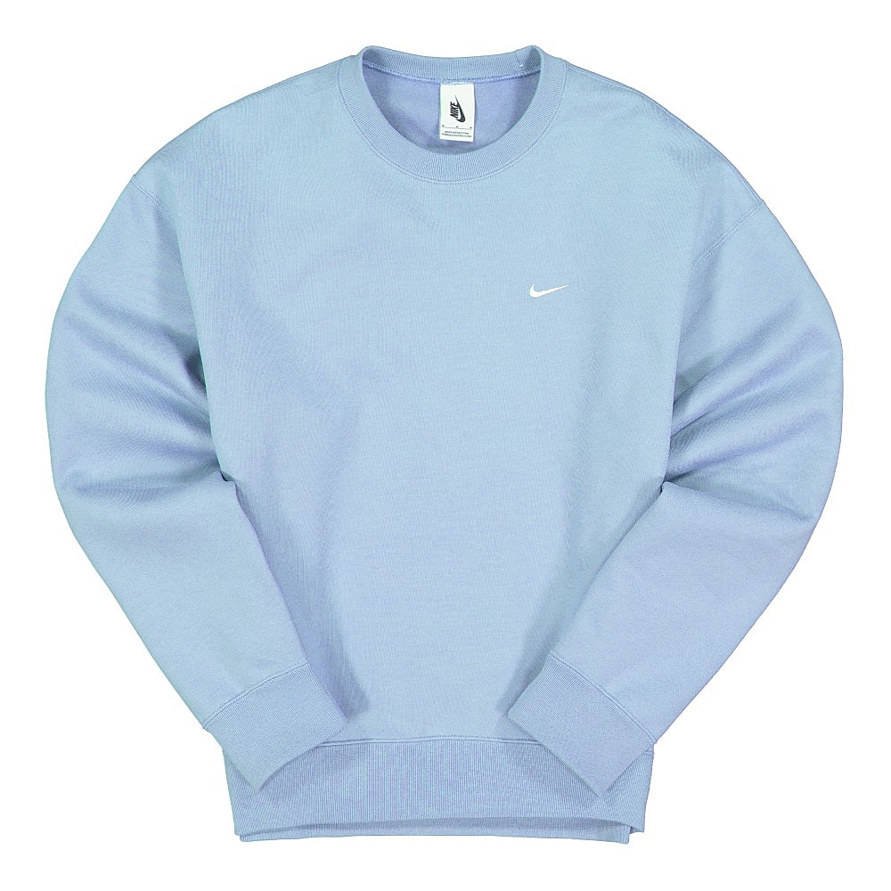 Nike NRG Solo Swoosh Fleece Crew Psychic Blue / White Sweatshirts CV0554 436 | Overkill