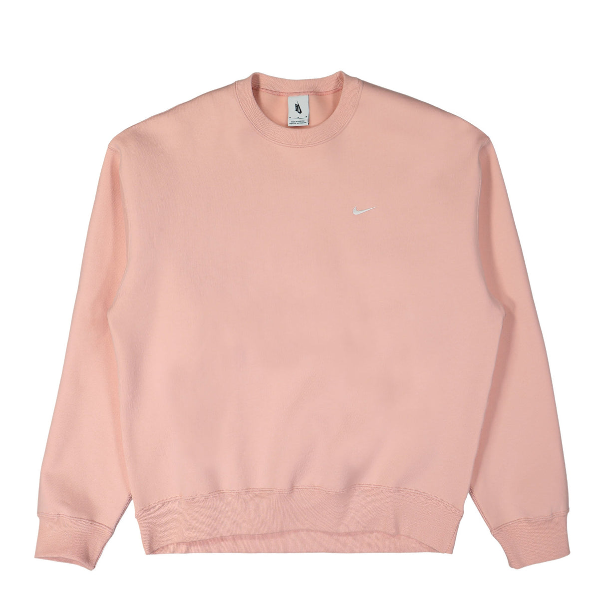 Nike NK Solo Swoosh Fleece Sweatshirt Bleached Coral / White Sweatshirts CV0554 697 | Overkill