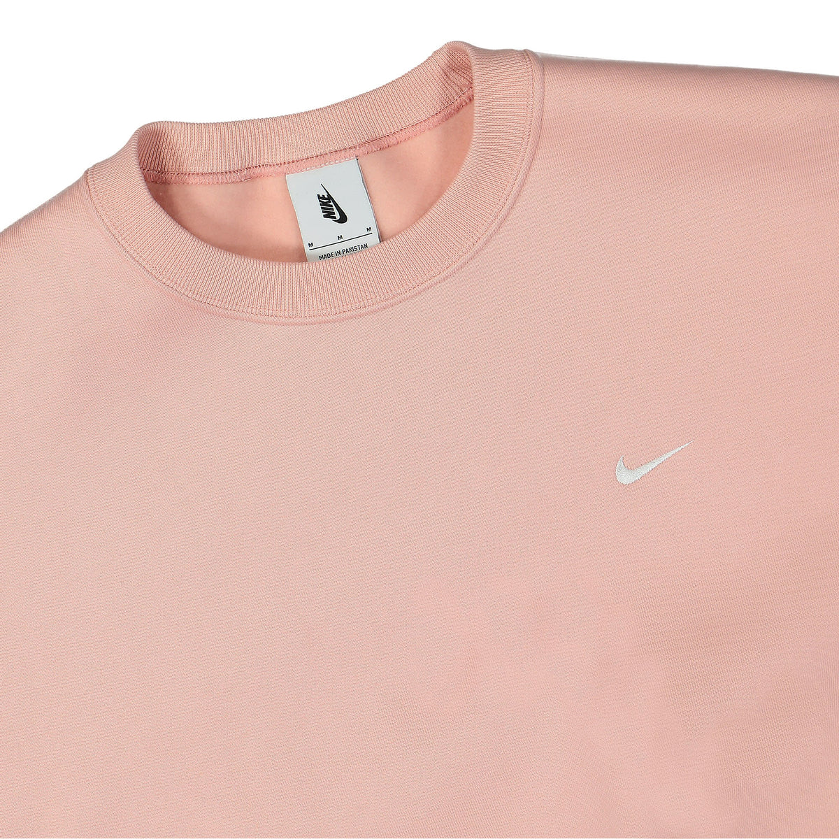 Nike NK Solo Swoosh Fleece Sweatshirt Bleached Coral / White Sweatshirts Close-up | Overkill