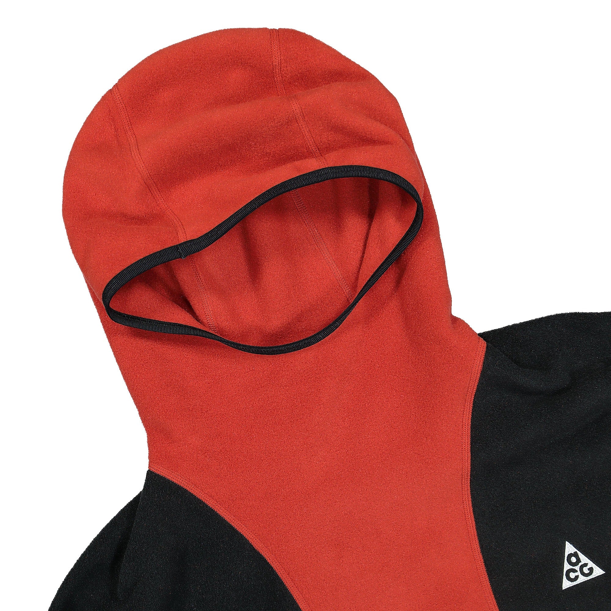 Nike ACG Polartec Wolf Tree Hoodie Cinnabar / Black / Rush Orange / Dutch Blue Hoodies Close-up | Overkill