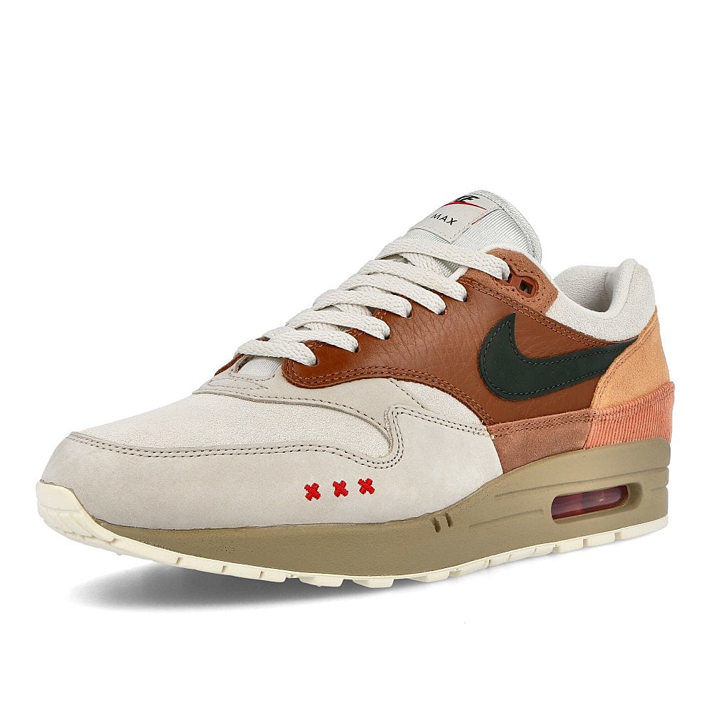Nike air max 1 amsterdam Red Bark / Khaki - Terra Blush - Dusty Peach Detailfoto | Overkill
