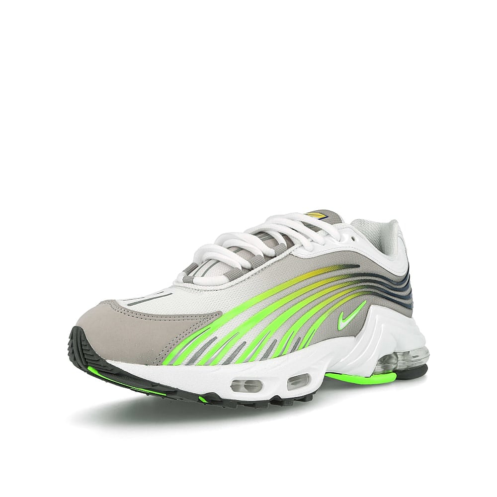 Nike air max plus ii College Grey-White - Electric Green Sneakers Close Up | Overkill
