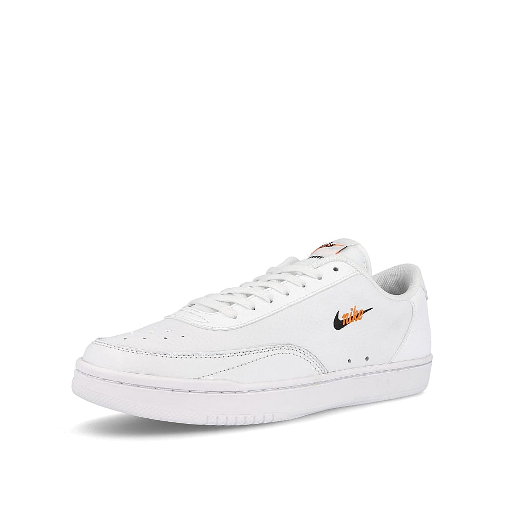 Nike wmns court vintage premium White-Black - Total Orange Sneakers Close Up | Overkill