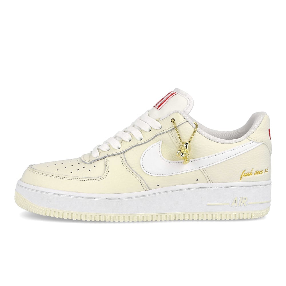Nike air force 1 07 premium embroidered Coconut Milk / White - University Red CW2919 100 | Overkill
