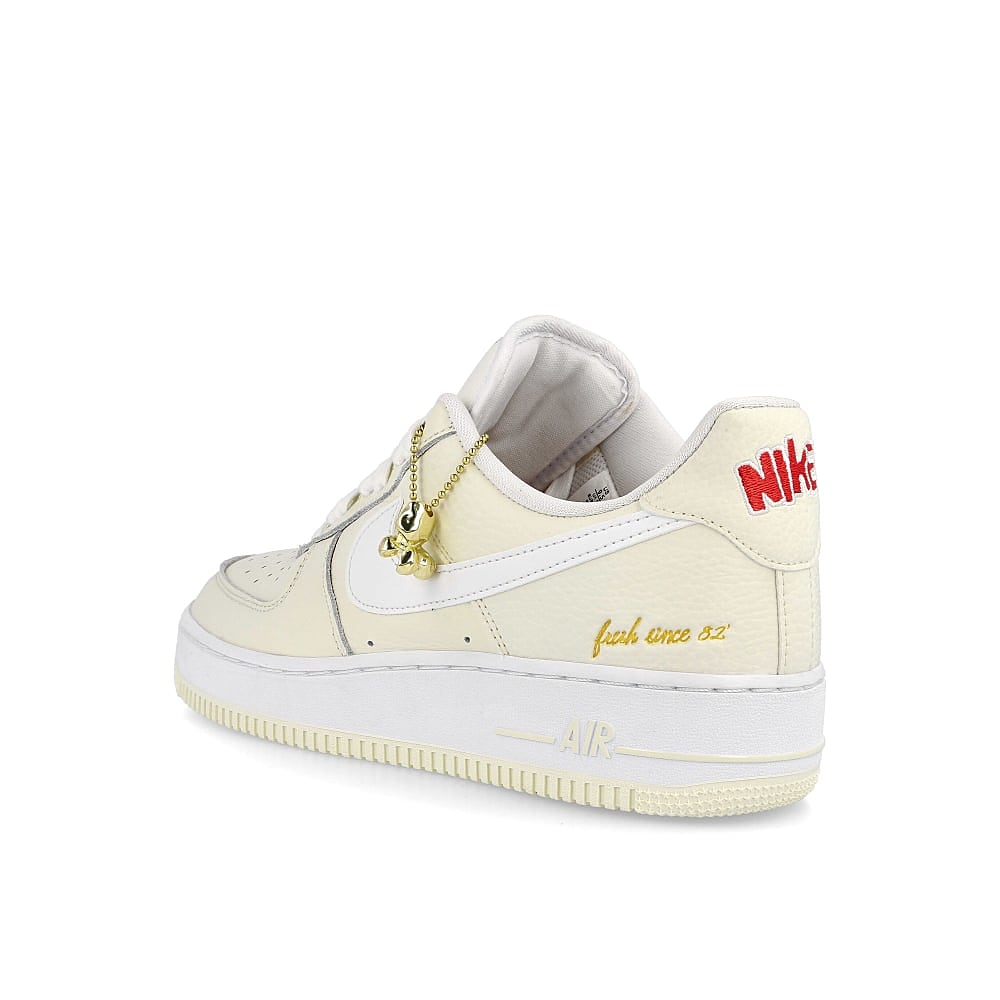 Nike air force 1 07 premium embroidered Coconut Milk / White - University Red Close-up | Overkill