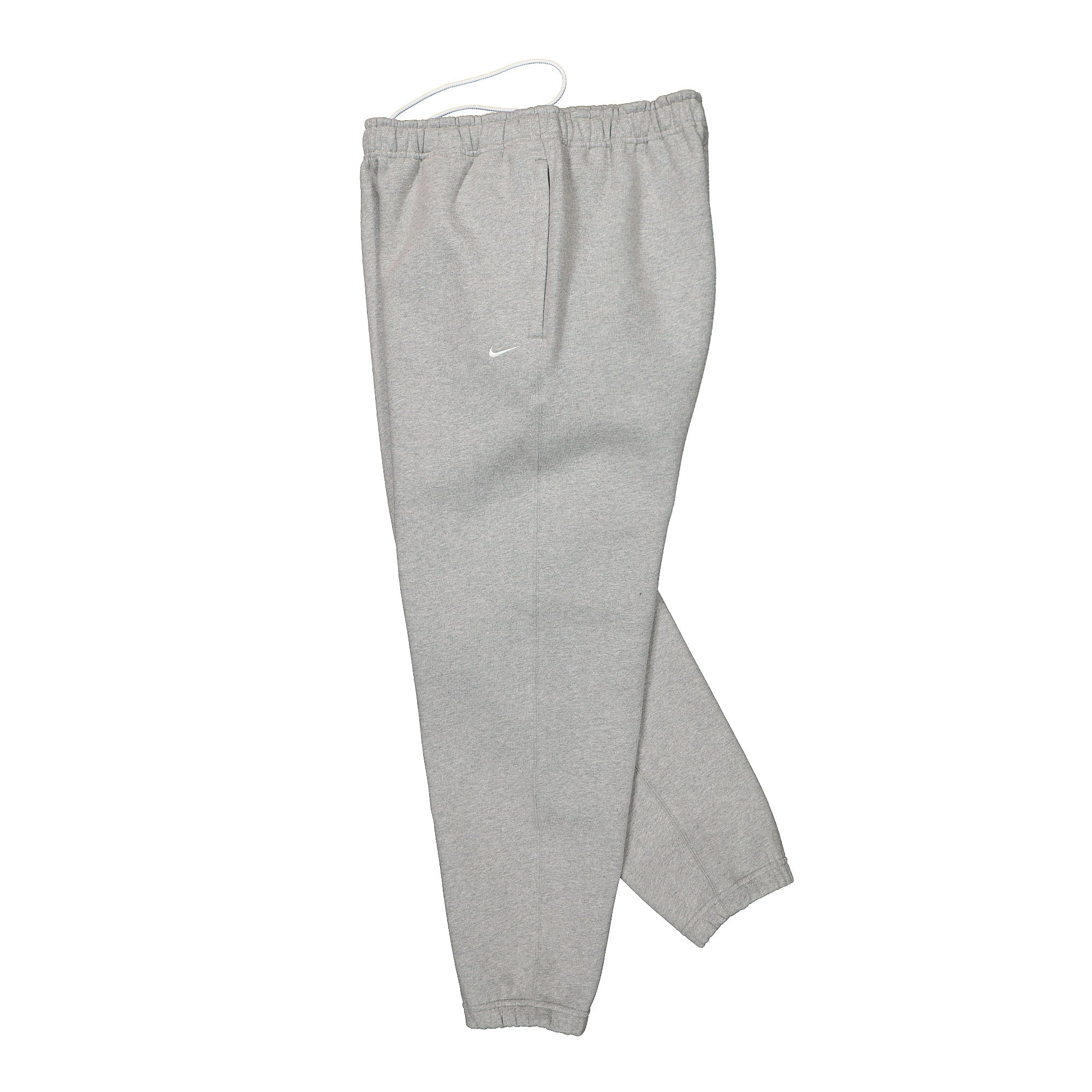 Nike NRG Solo Swoosh Fleece Pant Dark Grey Heather / White Sweat & Track Pants Close-up | Overkill