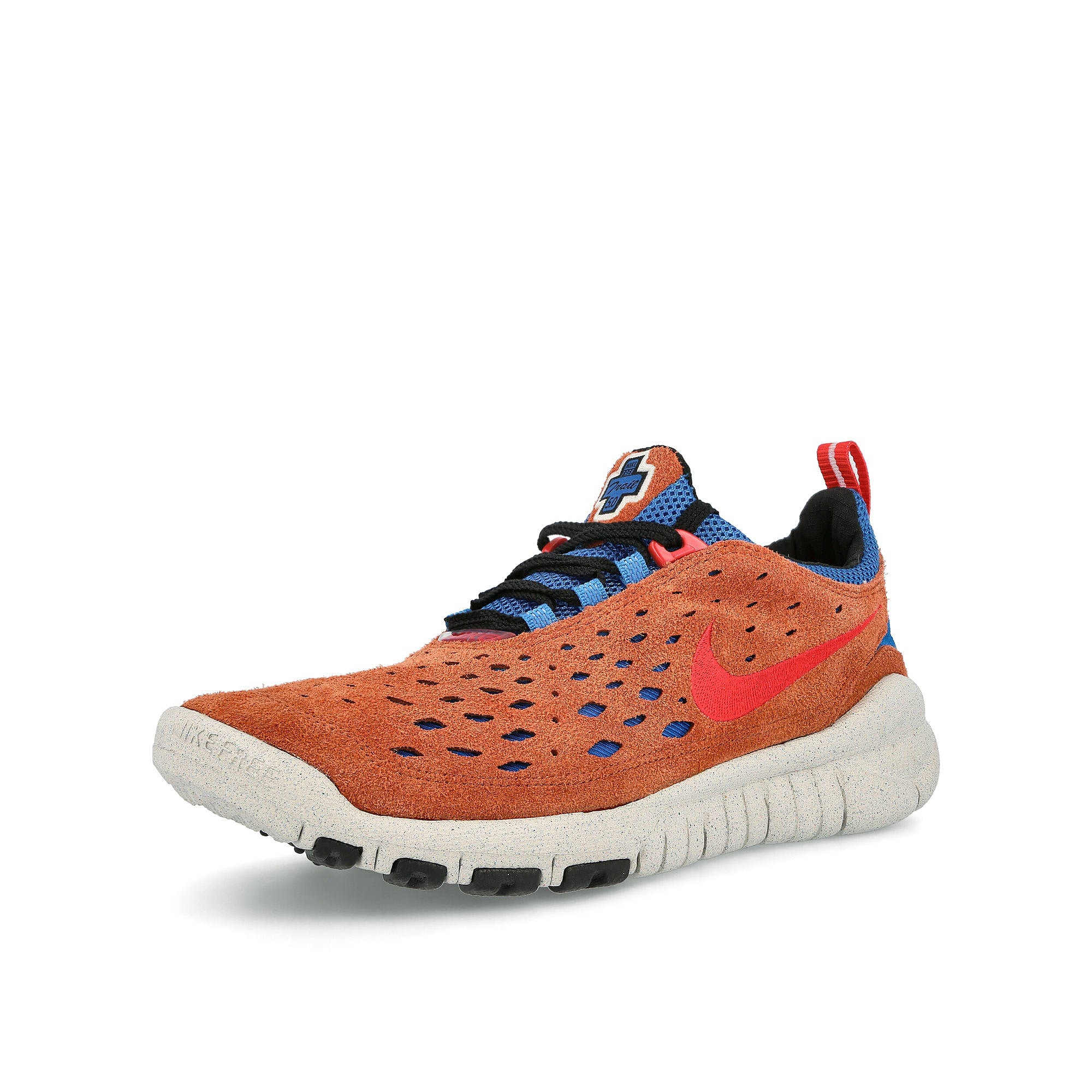 Nike free run trail Dark Russet-Habanero Red - Blue Nebula Sneakers Close Up | Overkill