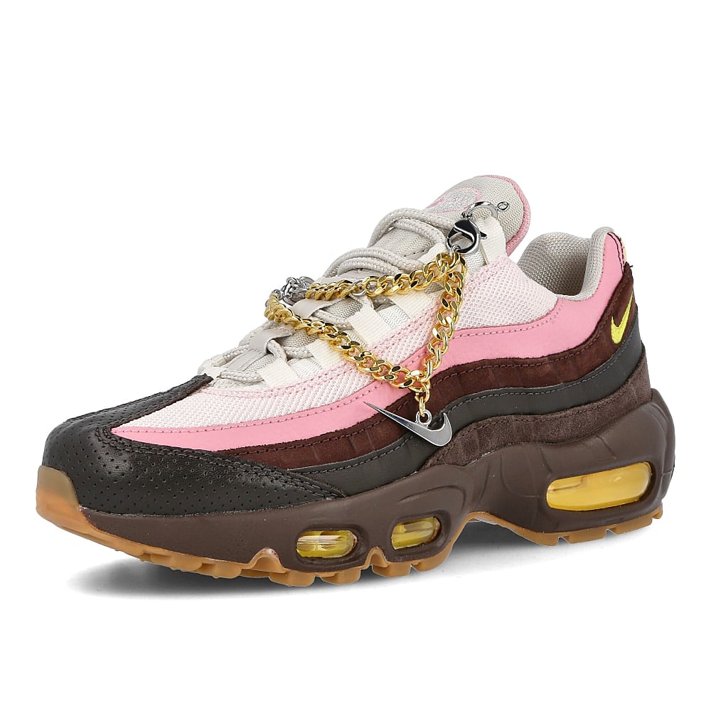 Nike wmns air max 95 Velvet Brown-Opti Yellow-LT British Tan Sneakers Close Up | Overkill