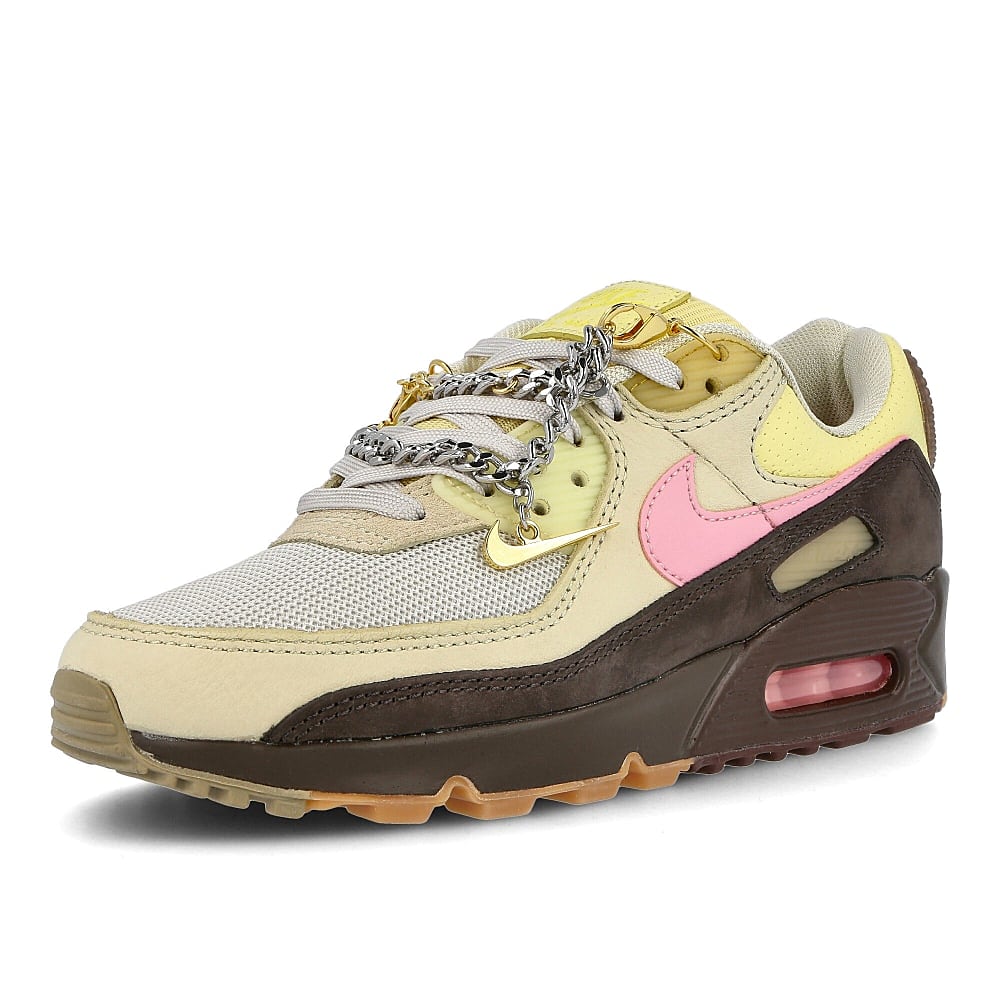 Nike wmns air max 90 cuban link Velvet Brown-Pink - LT British Tan Sneakers Close Up | Overkill