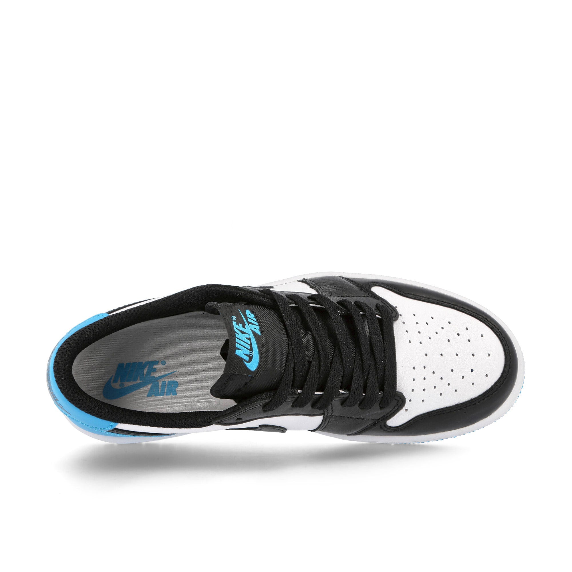 Jordan Wmns Air Jordan 1 Low OG White / Dark Powder Blue - Black Sneakers Detailfoto | Overkill