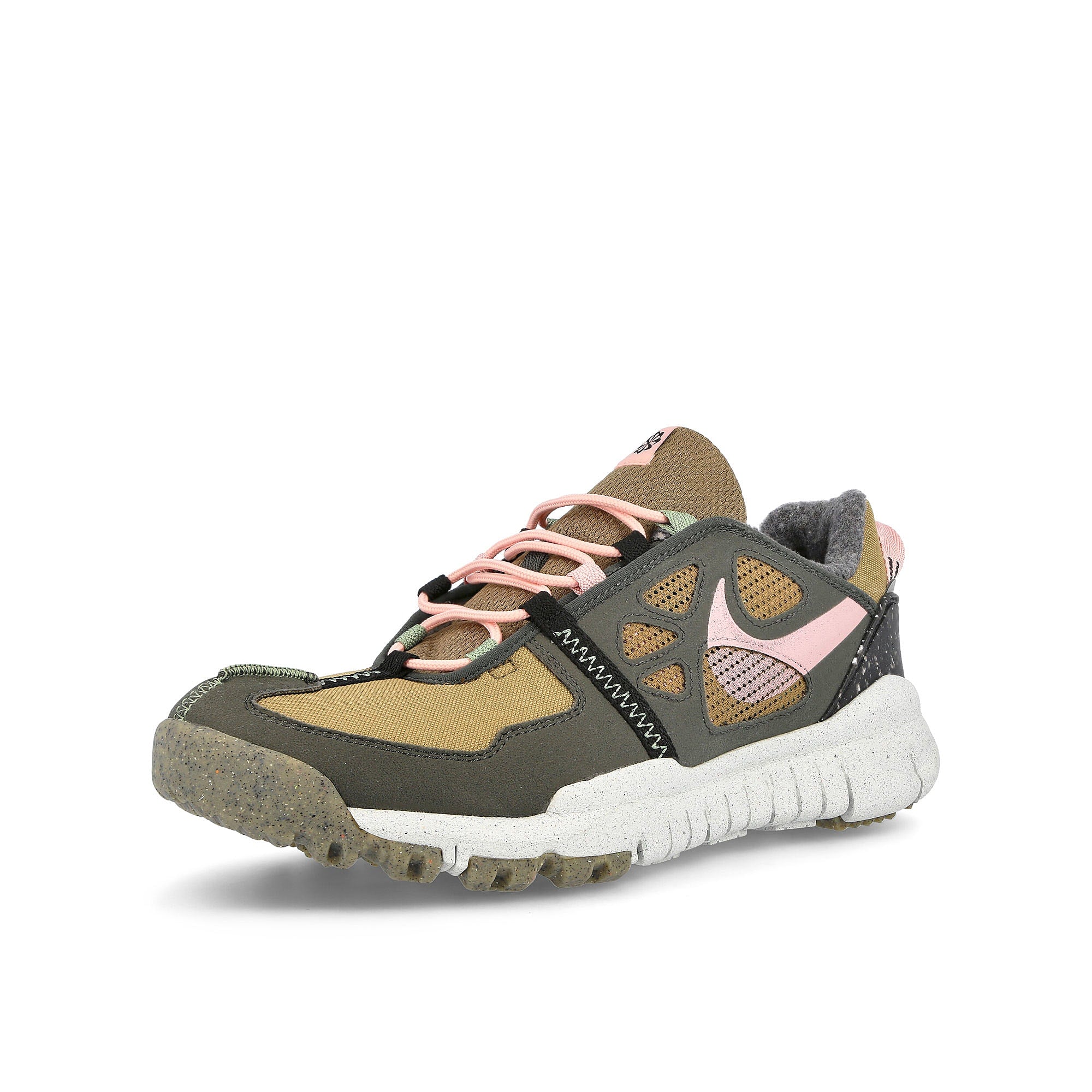 Nike nsw free remastered Brown Kelp-Pink Glaze - Sequoia - Black Sneakers Close Up | Overkill