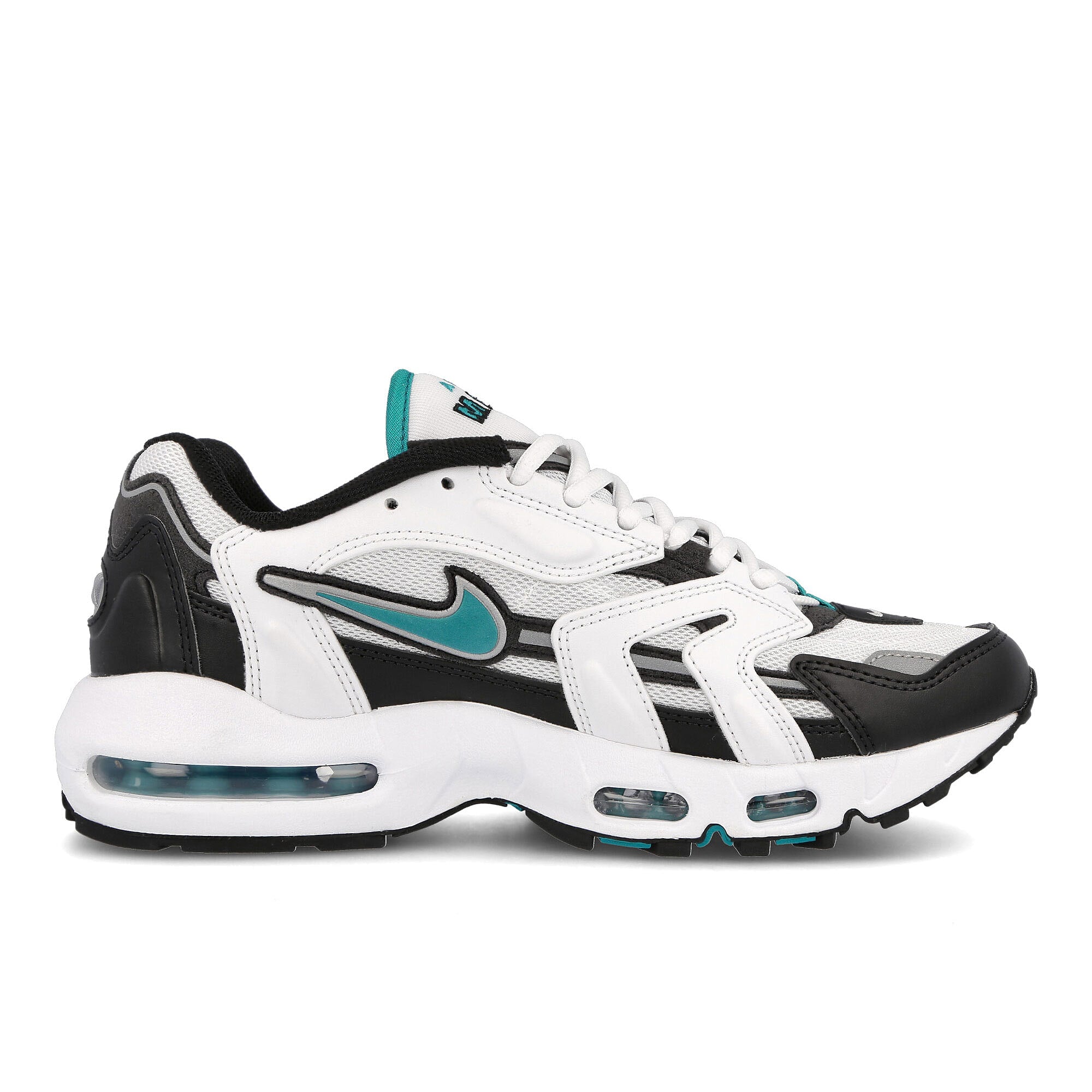 Nike air max 96 ii White-Mystic Teal - Black - Reflect Silver Sneakers Silhouette | Overkill