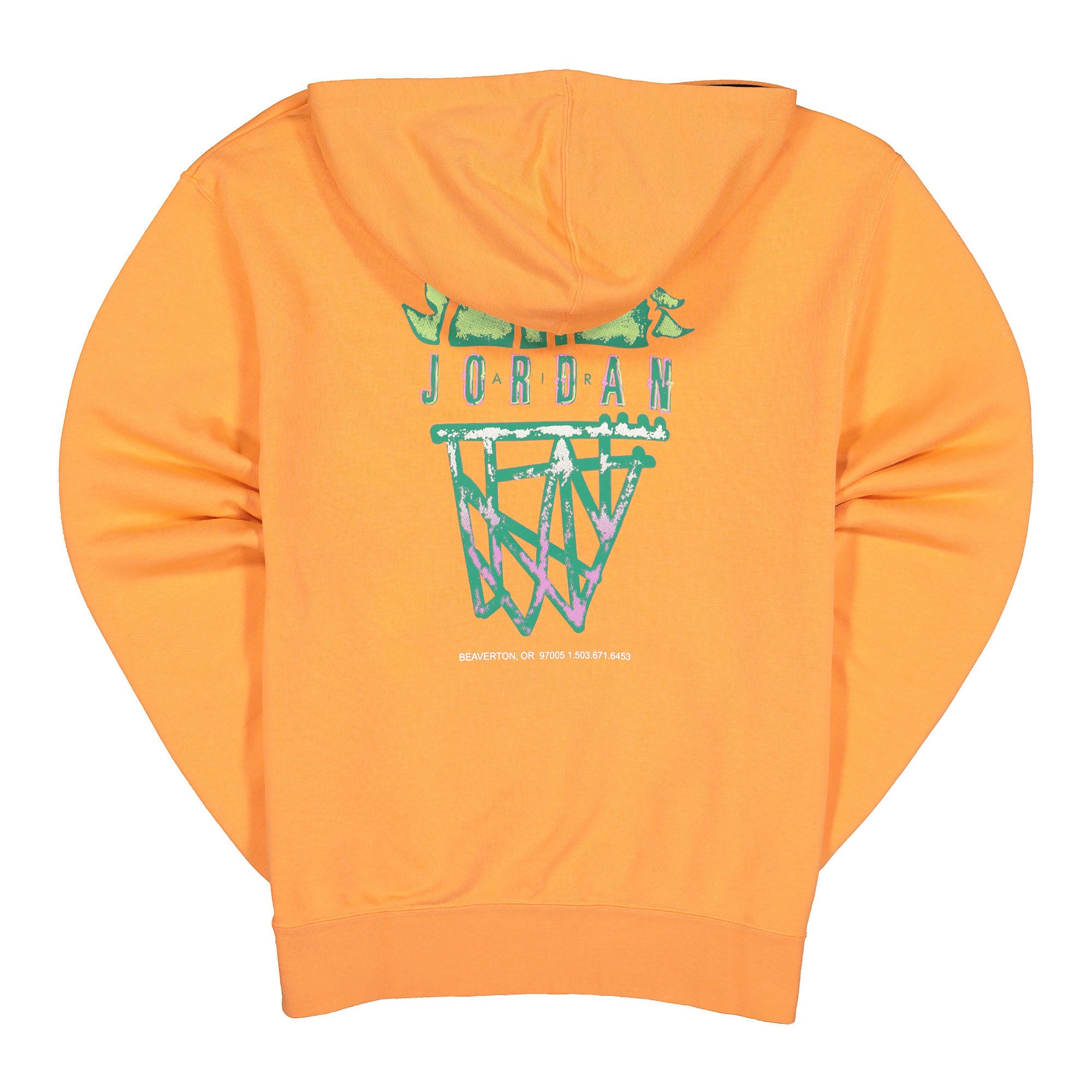 Jordan Air Jordan Sport DNA Washed PO Hoodie Atomic Orange Hoodies Close-up | Overkill