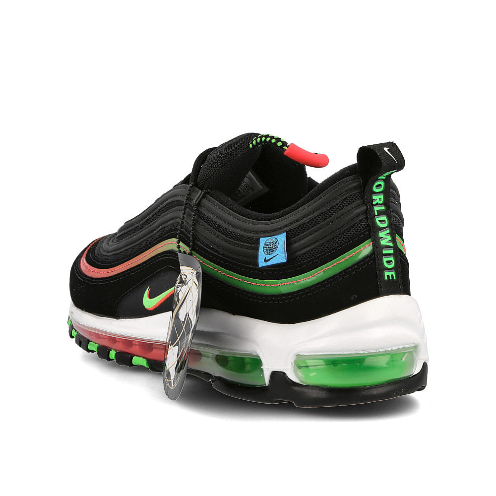 Nike air max 97 Black-Green Strike - Flash Crimson - White Sneakers Material | Overkill