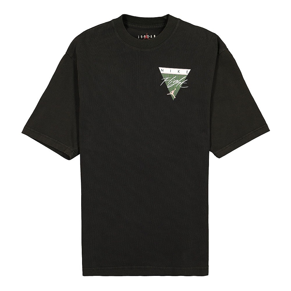 Jordan Air Jordan Flight Essentials Wash SS GFX Crew Black / Sunset Pulse T-Shirts CZ8063 010 | Overkill