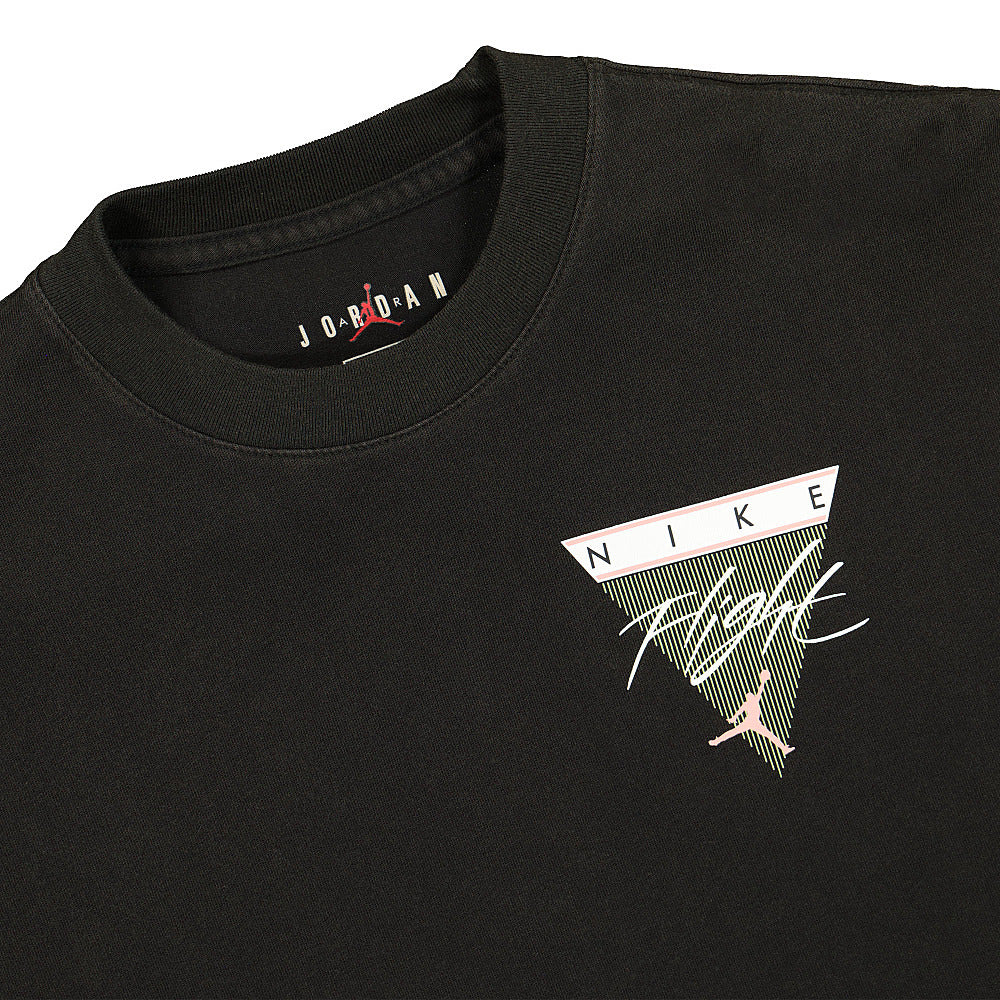 Jordan Air Jordan Flight Essentials Wash SS GFX Crew Black / Sunset Pulse T-Shirts Material | Overkill