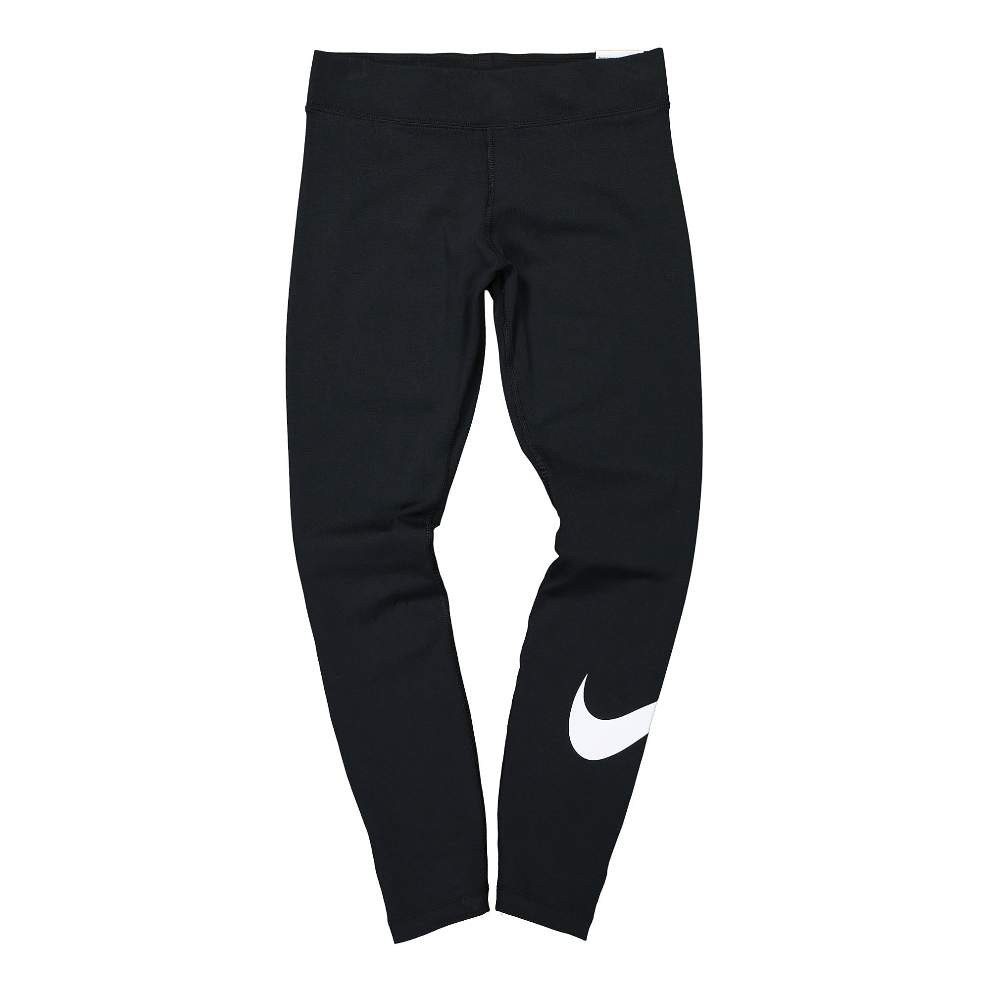 Nike Wmns Essential Mid Rise Swoosh Leggings Black / White Sweat & Track Pants CZ8530 010 | Overkill