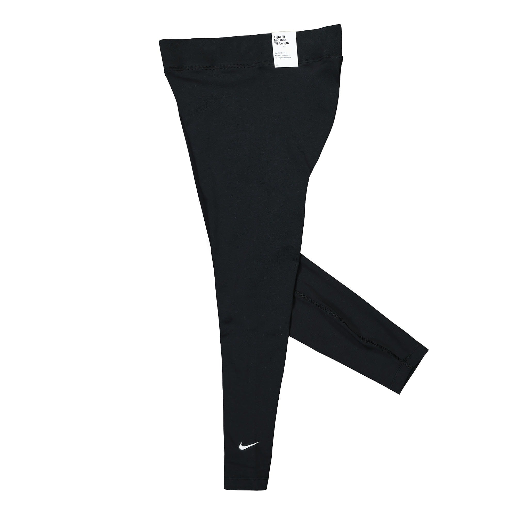 Nike Wmns NSW Essentials 7/8 Mid-Rise Leggings Black / White Sweat & Track Pants Close-up | Overkill