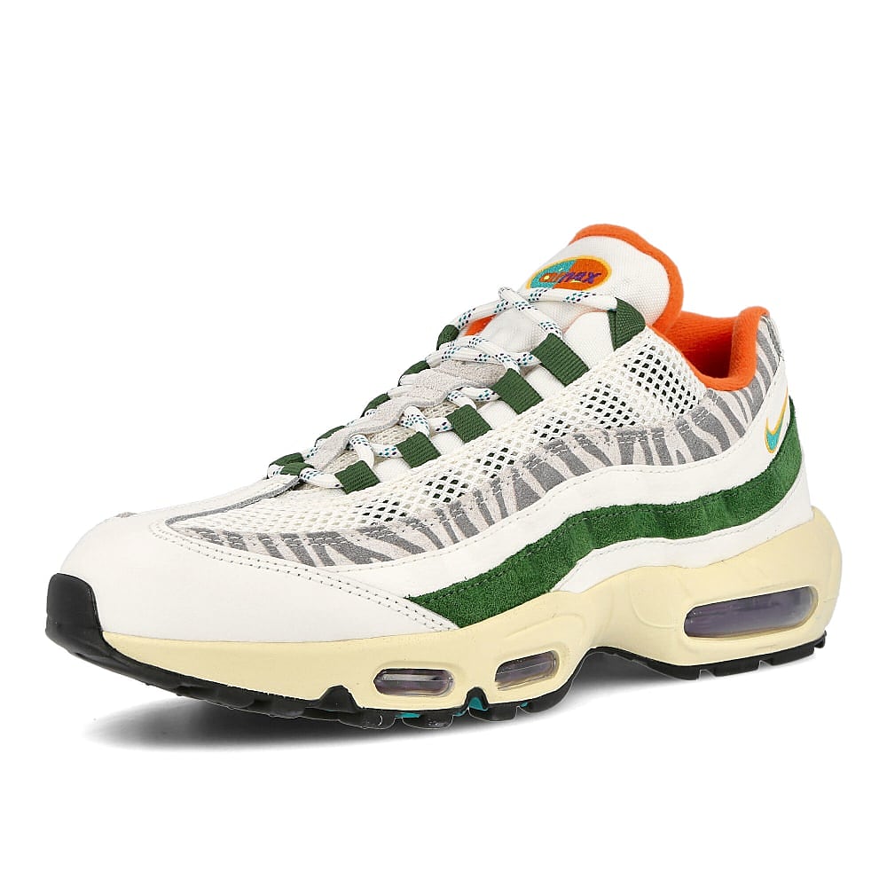 Nike air max 95 era Sail-New Green - Forest Green Low Top Sneakers Close Up | Overkill