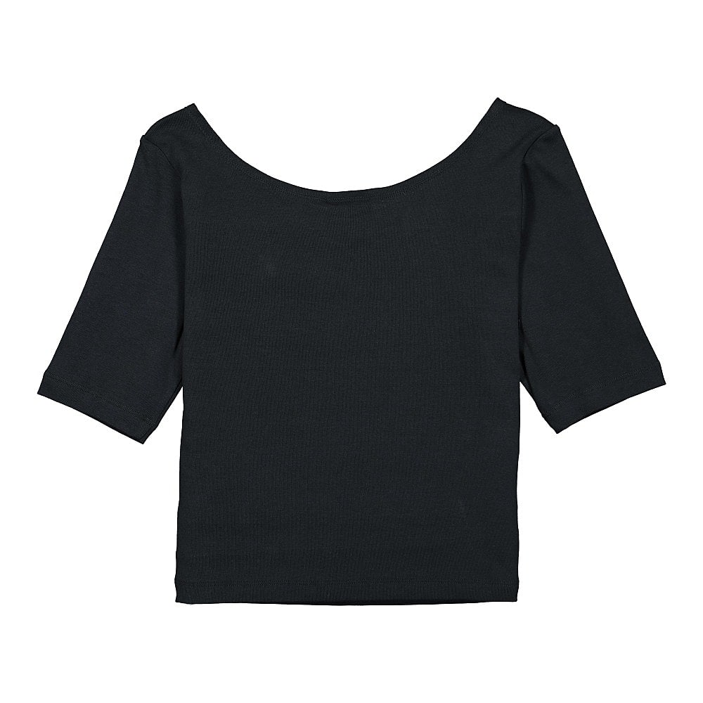 Nike Wmns NSW Essential Top Scoop Black / White Tops Material | Overkill