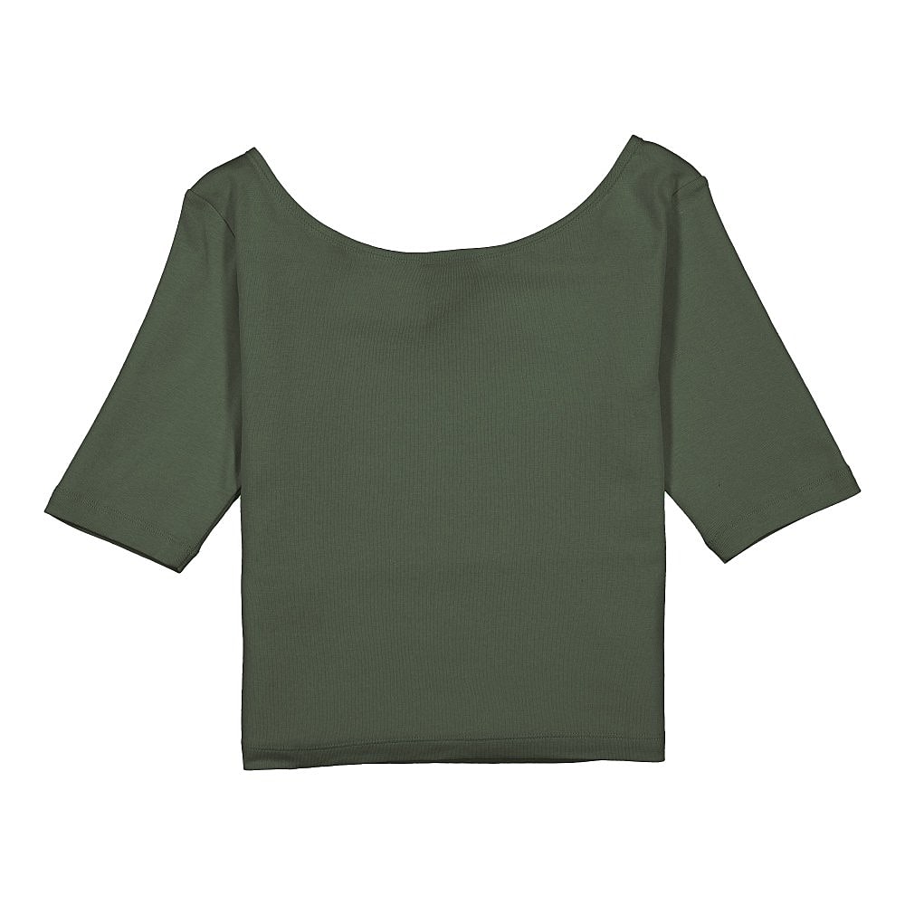 Nike Wmns Essential Top SS Scoop Cargo Khaki / White T-Shirts Material | Overkill